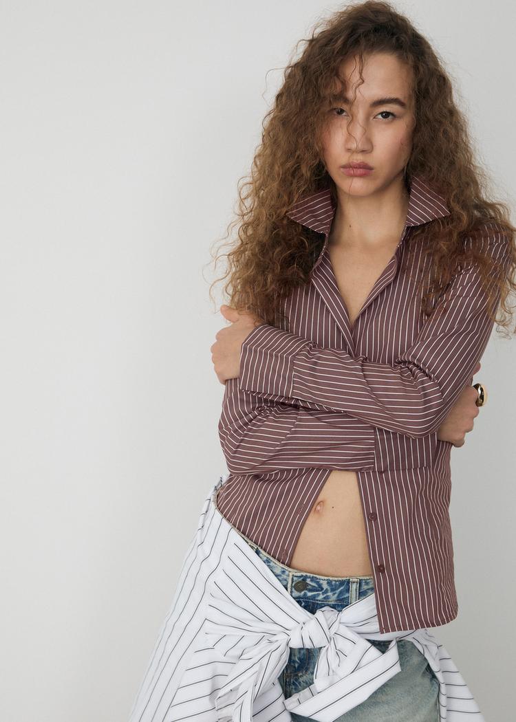 camisa basica fitted rayas