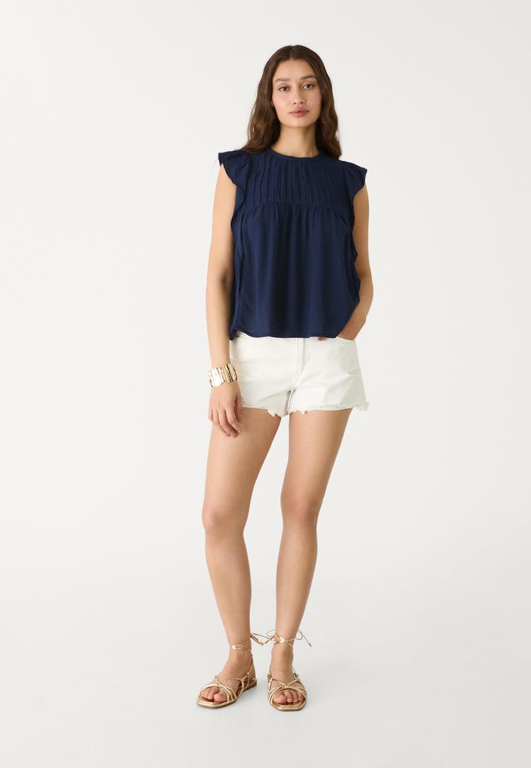 blusa volante fluida