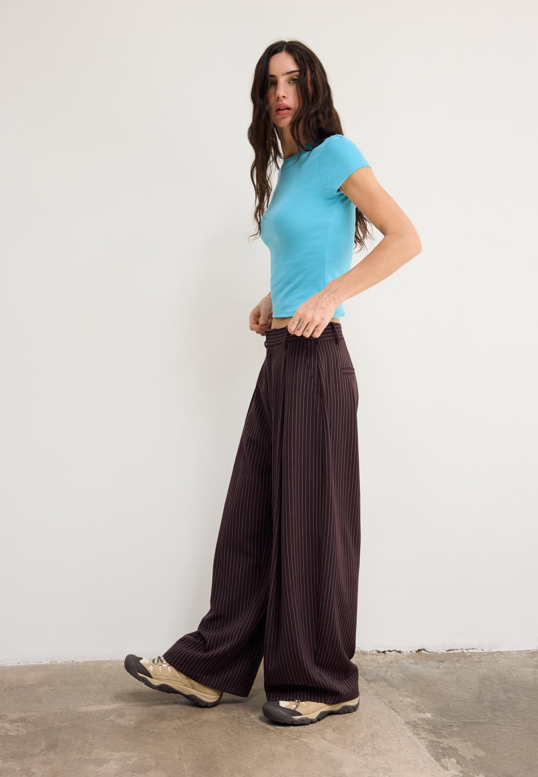 Barrel smart trousers — Brown
