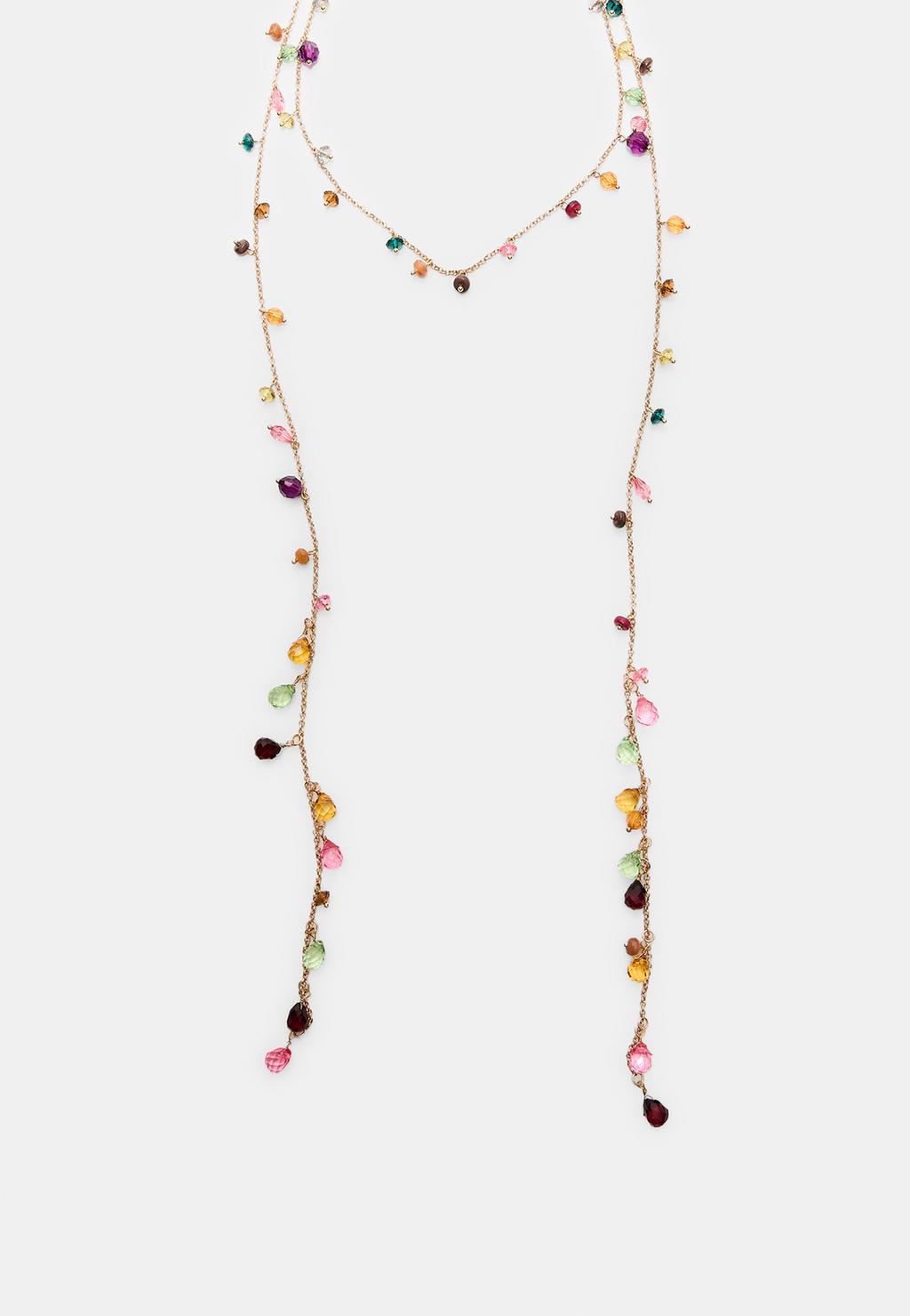 Collar largo abalorios
