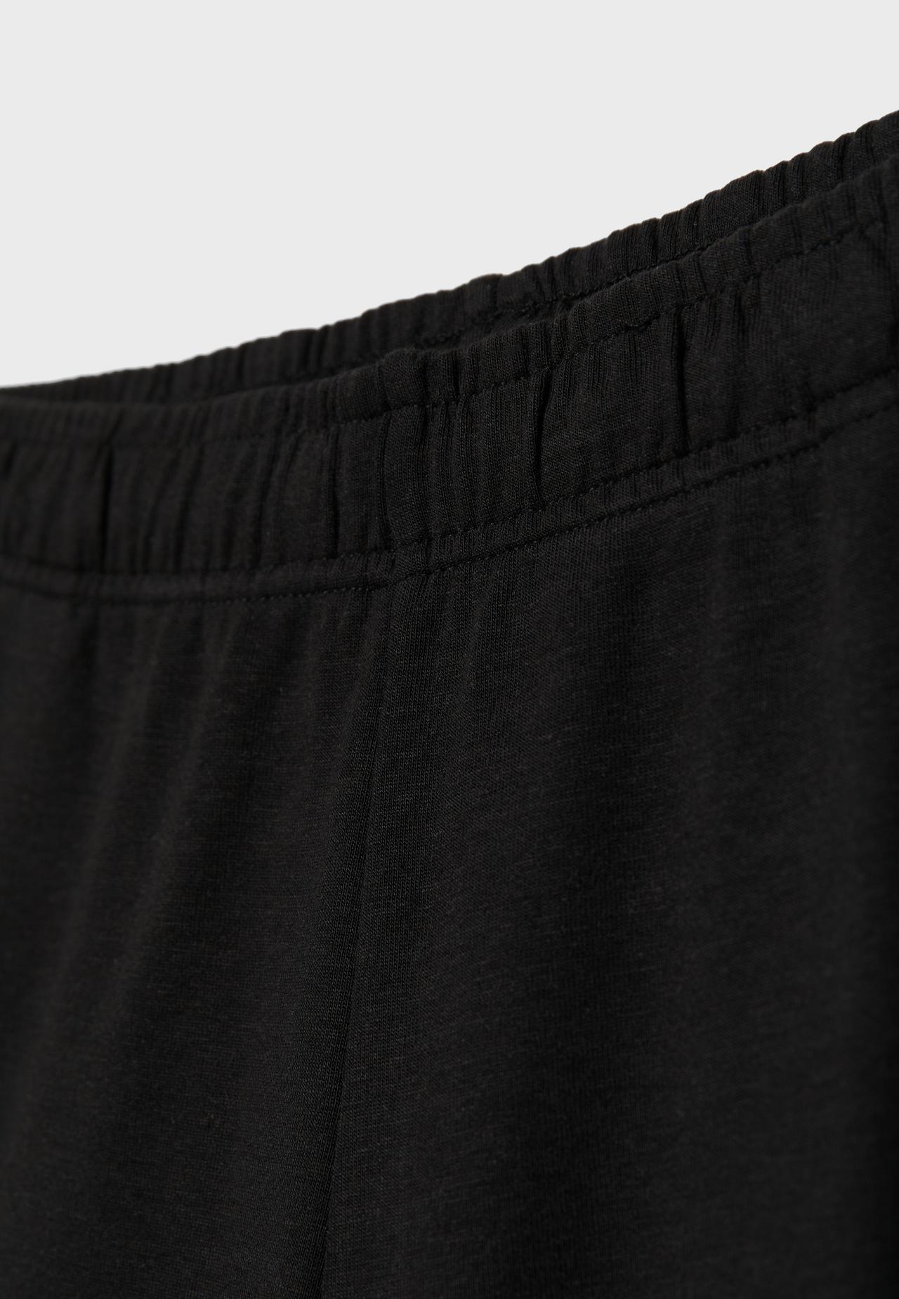 Acid wash fleece Bermuda shorts — Black