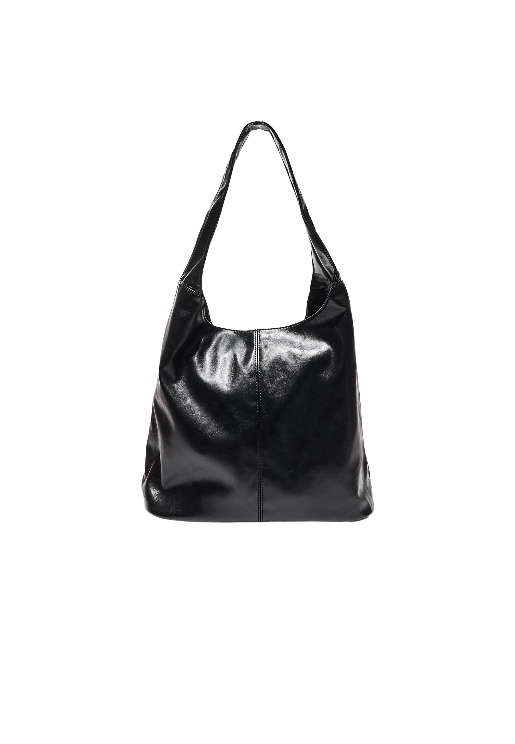 Zip Shoulder Bag — Black