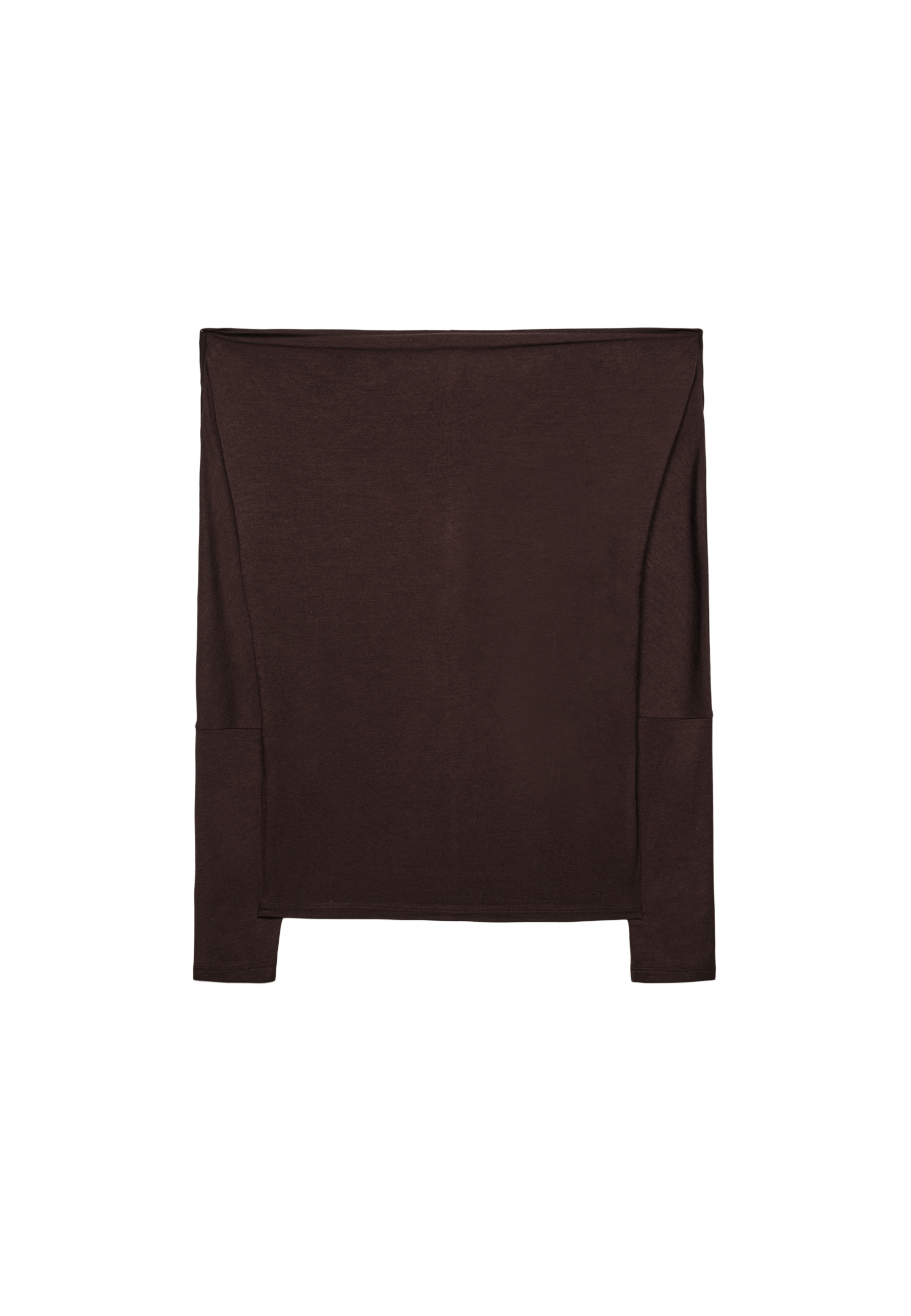 Asymmetric modal top — Brown (alternate view)