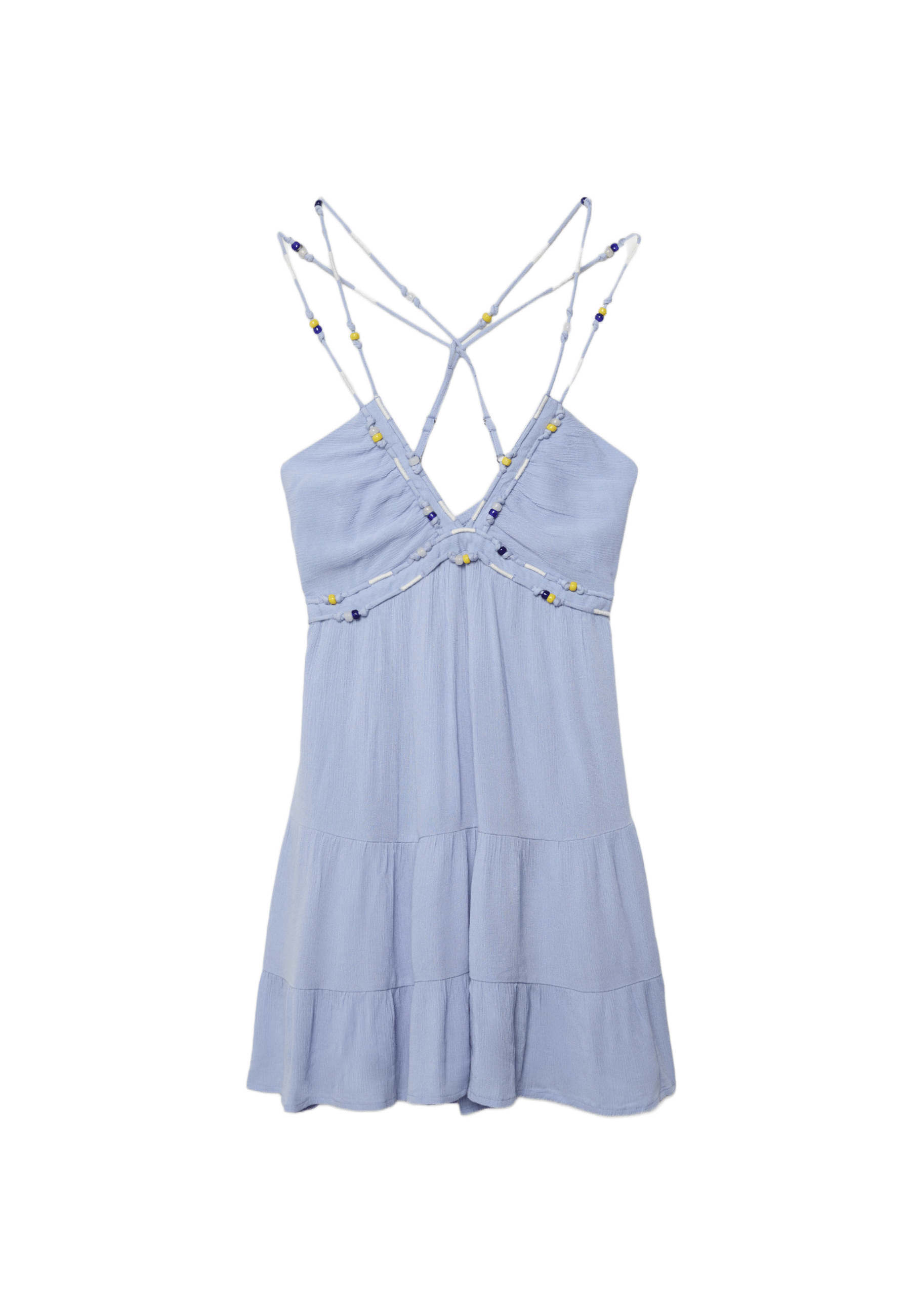Short beaded dress — Blue