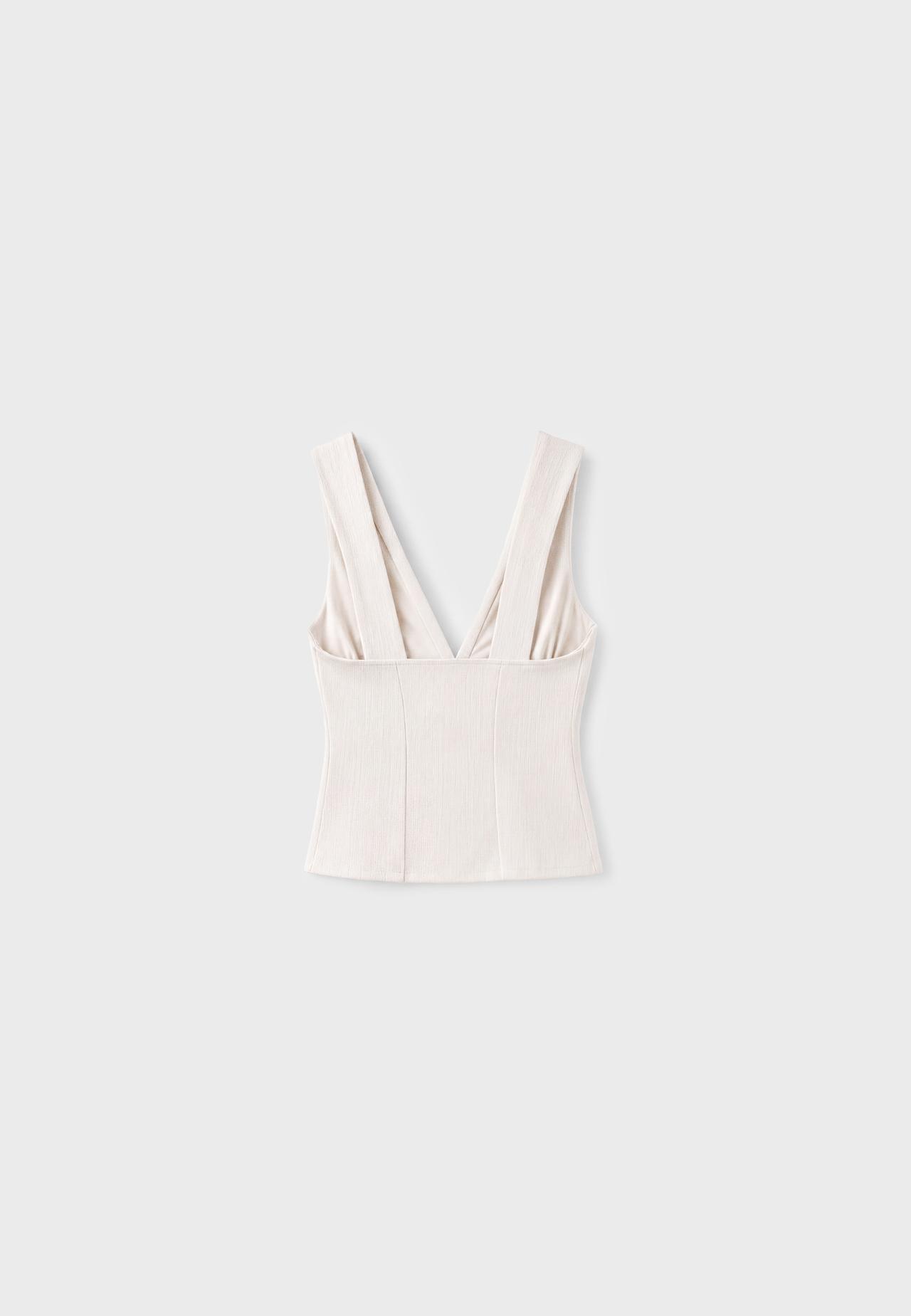 Fitted wide-strap top — Ice