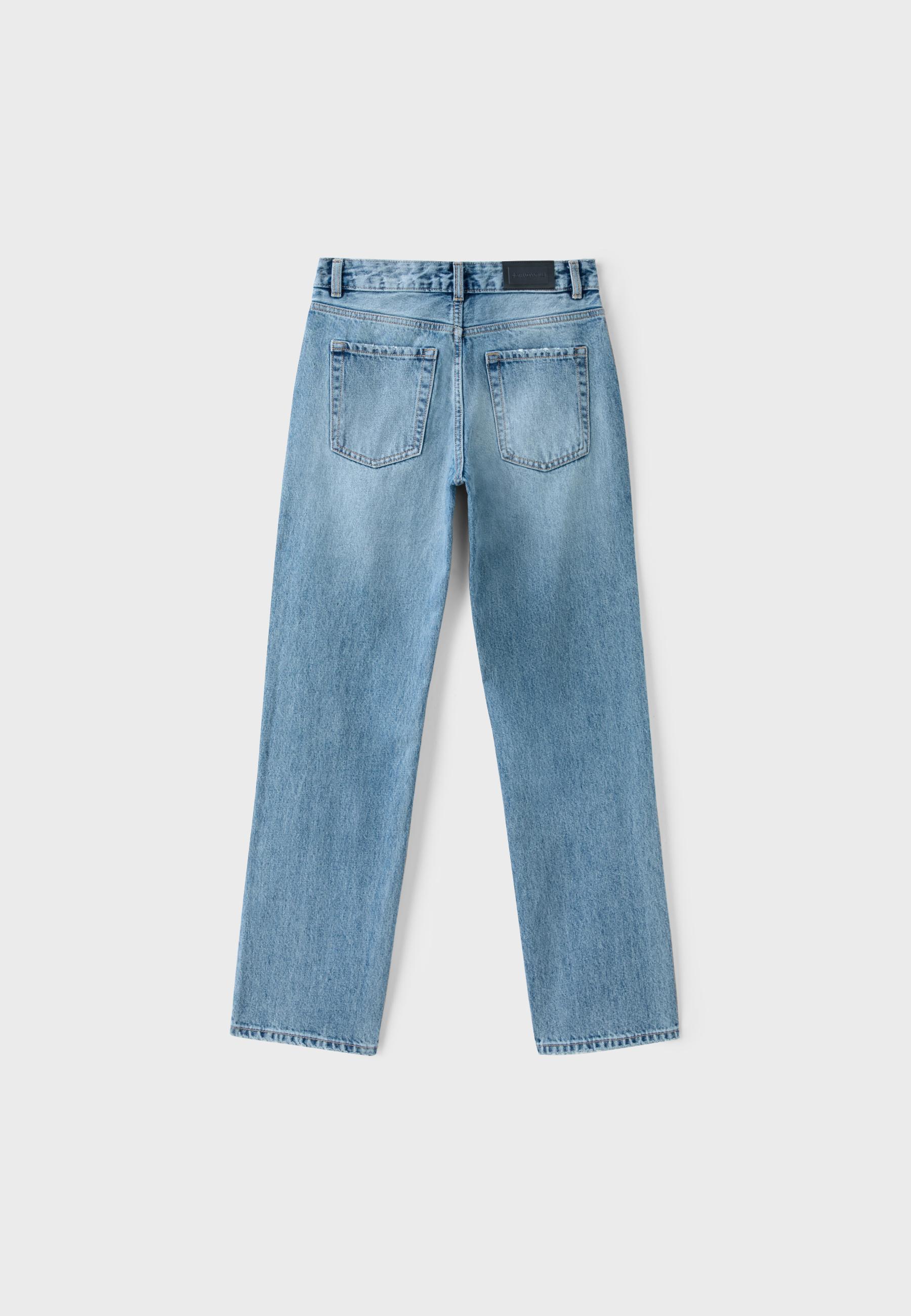 Slim straight fit jeans — MEDIUM BLUE DENIM