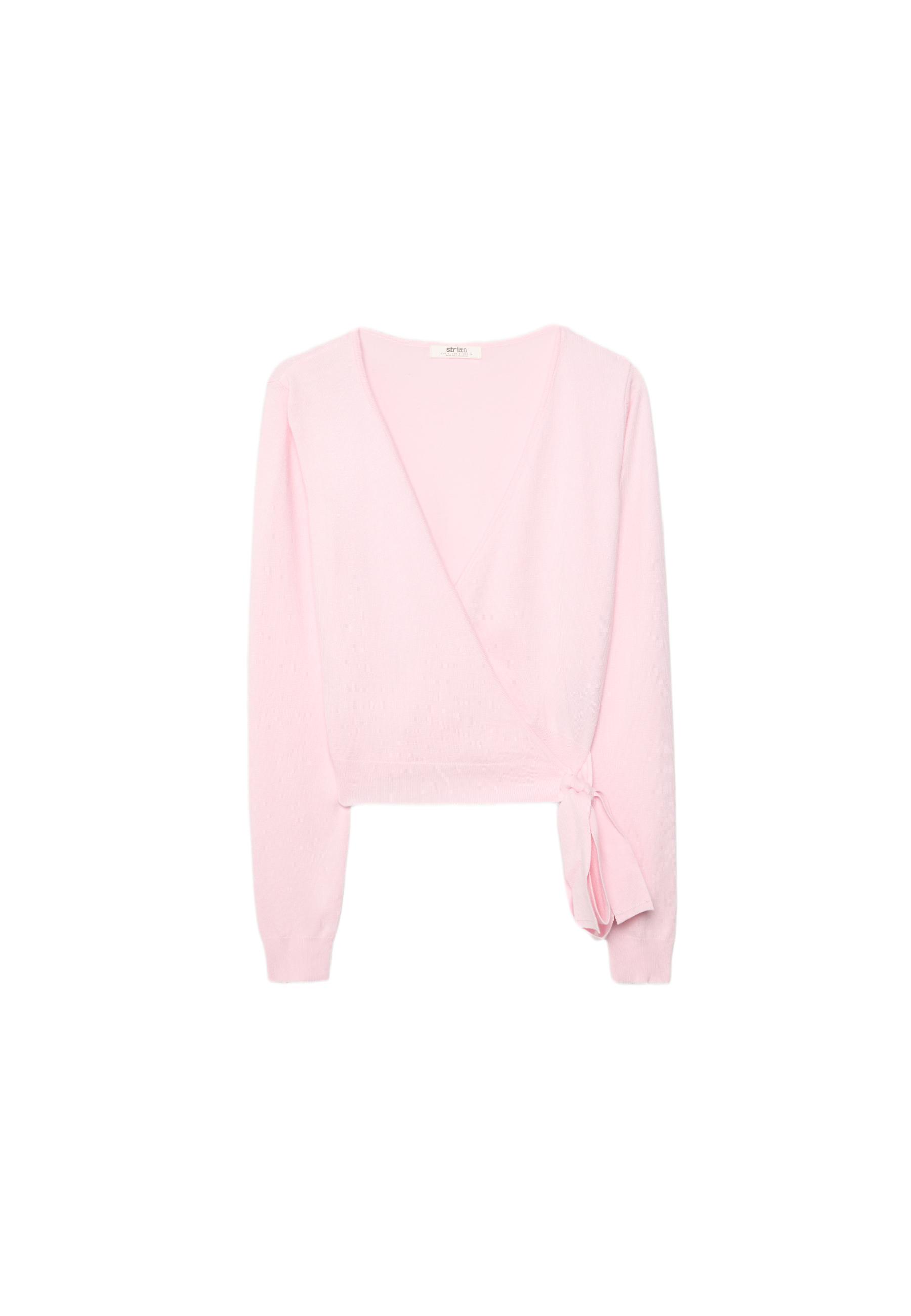 Wrap cardigan — Pastel pink