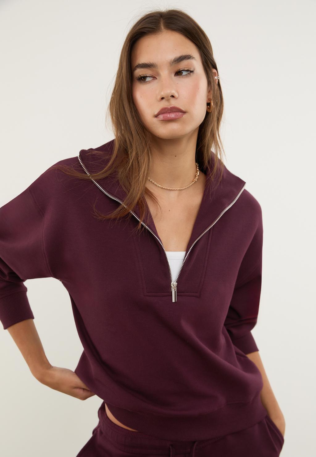 Bluza ze stójką z zamkiem