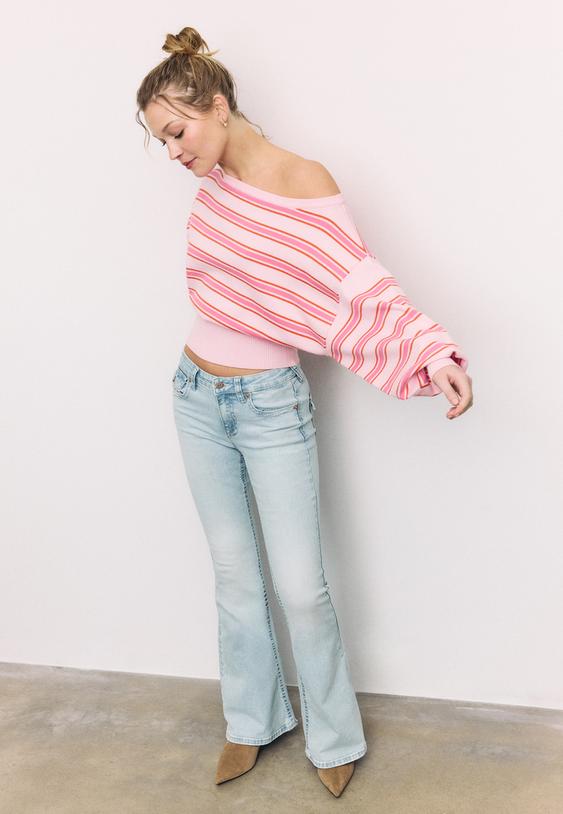 asimetrik kesim fitilli triko kazak