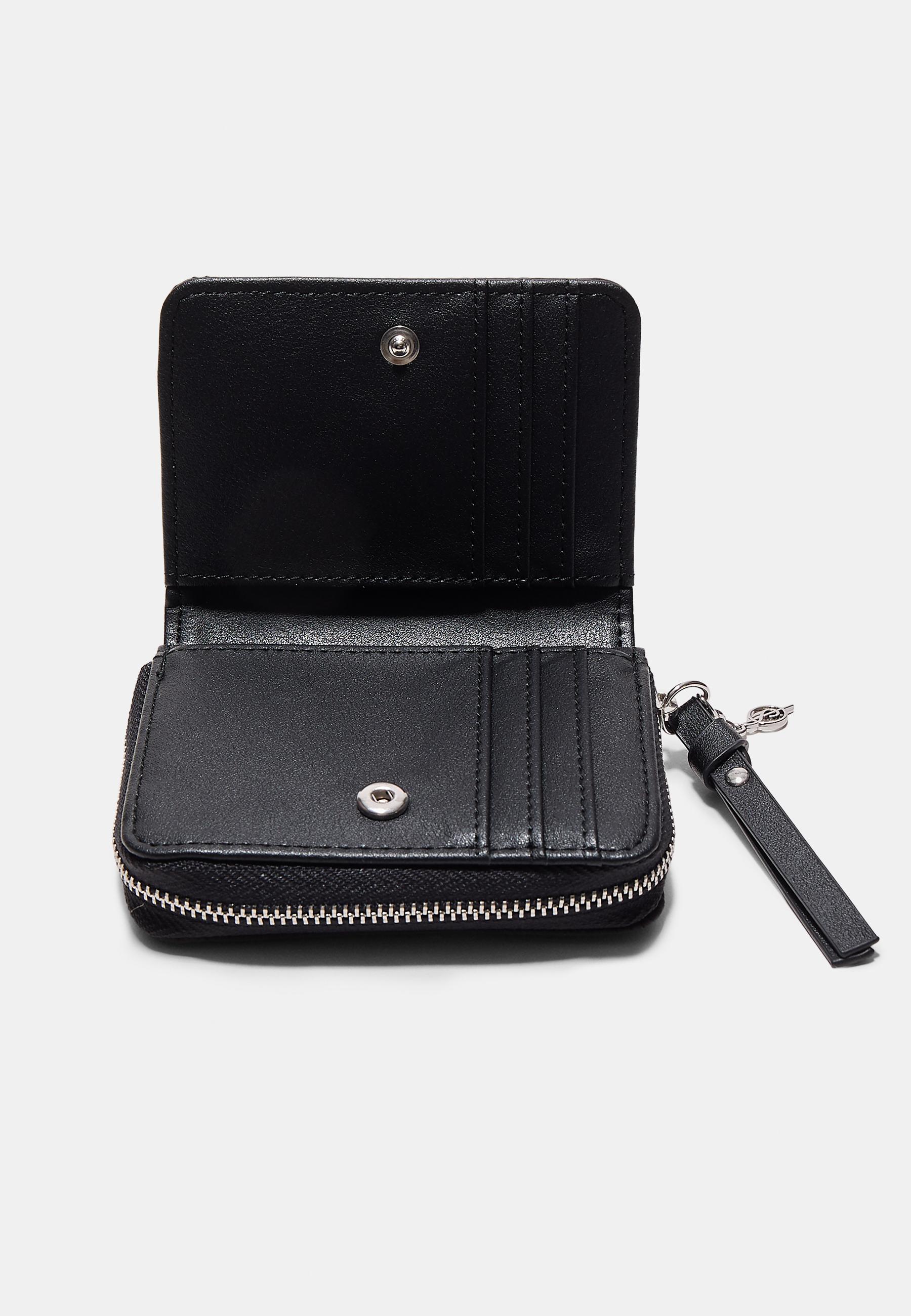 Polka dot card holder purse — Black