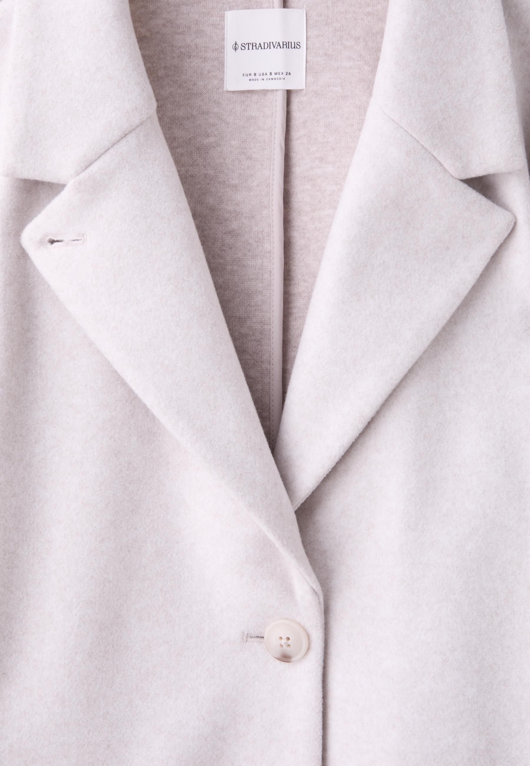 Basic soft-touch coat — Ecru