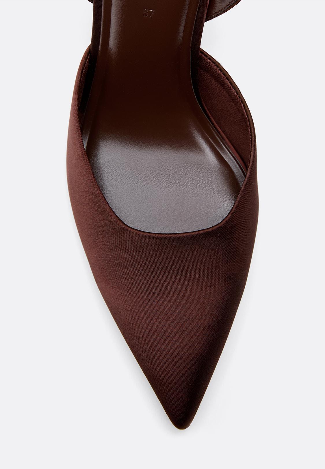 brown satin dress shoes Cognac Dress Shoes main image 0