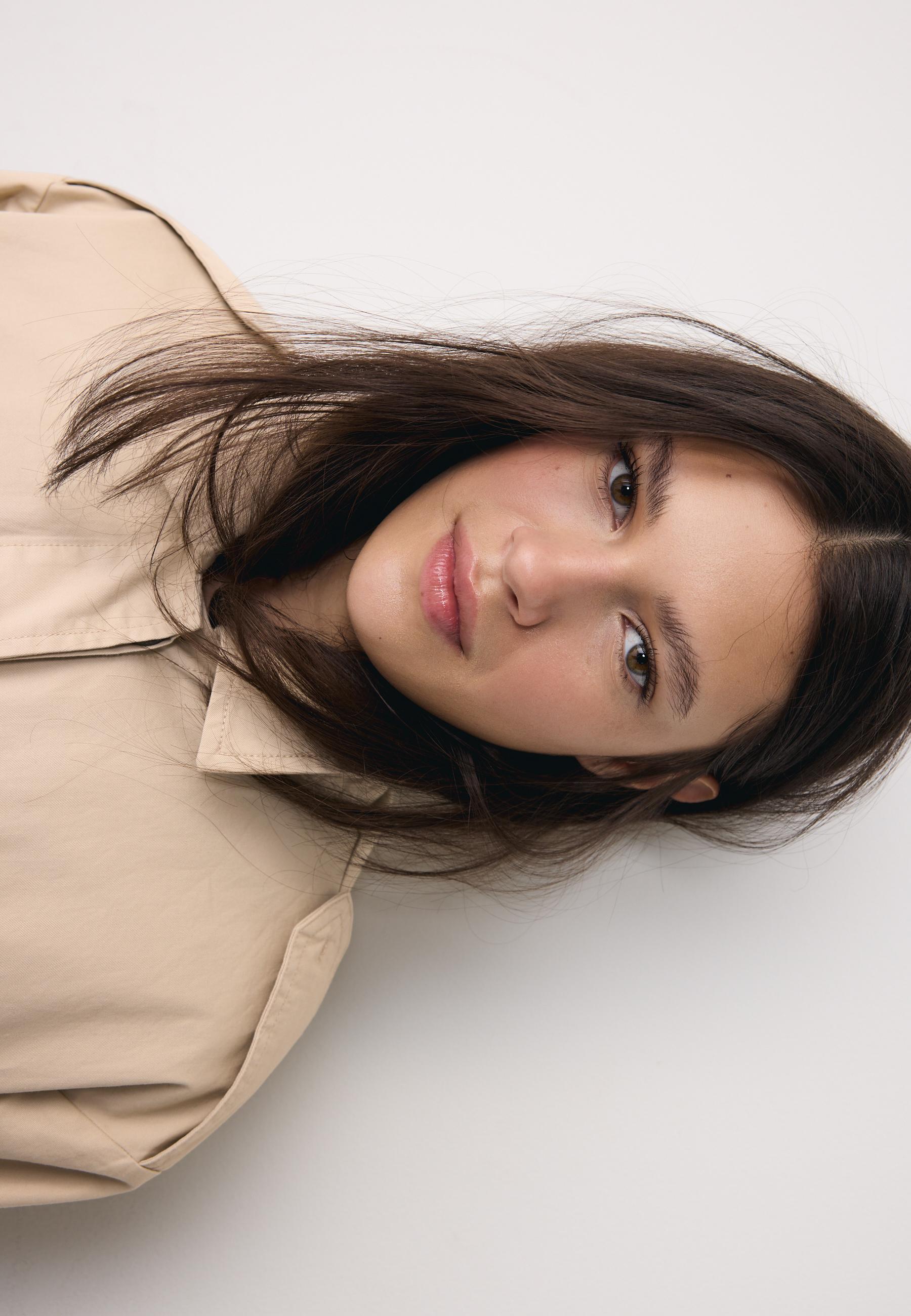Cotton parka with pockets — Stone