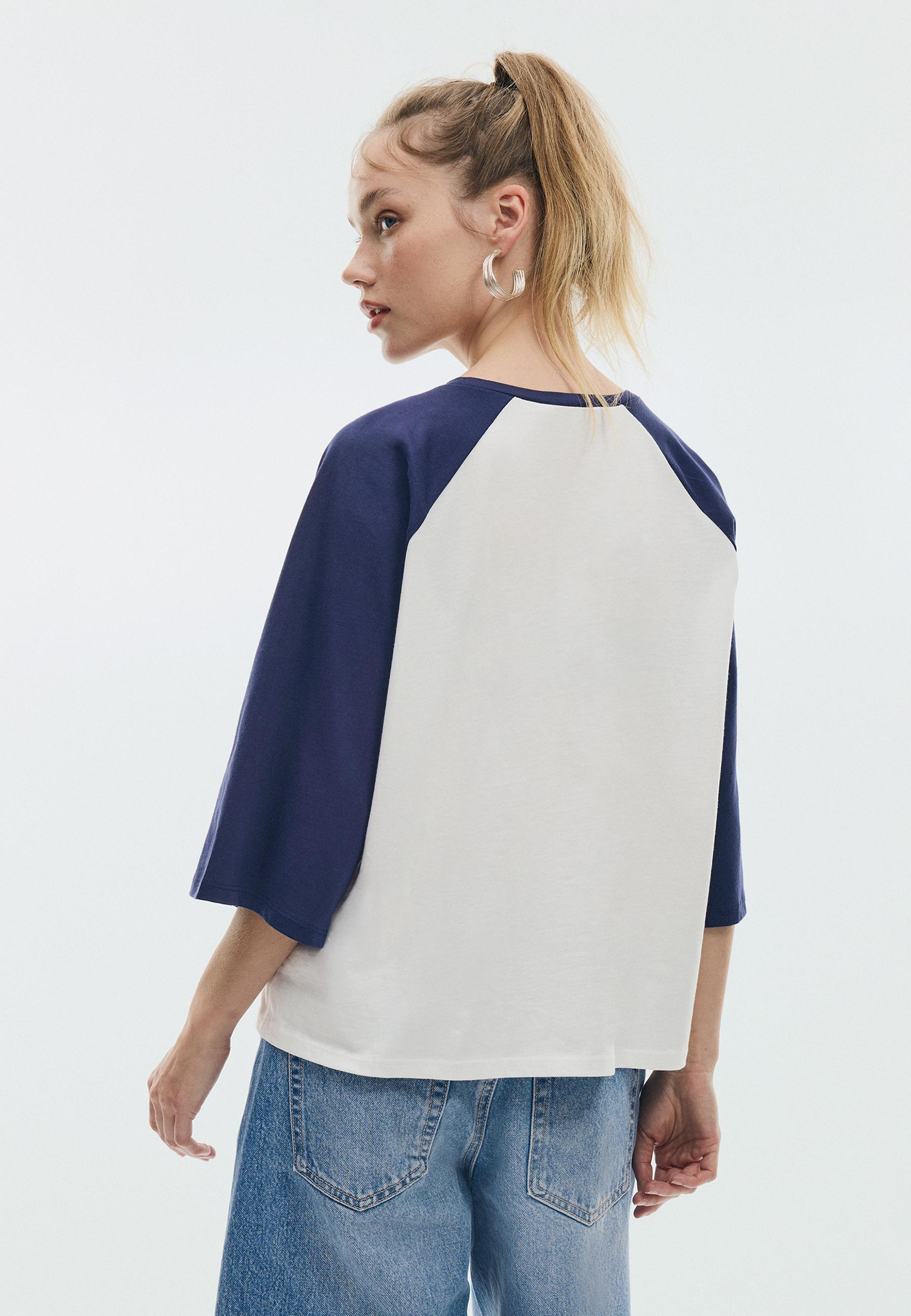 Raglan sleeve T-shirt — Dark blue