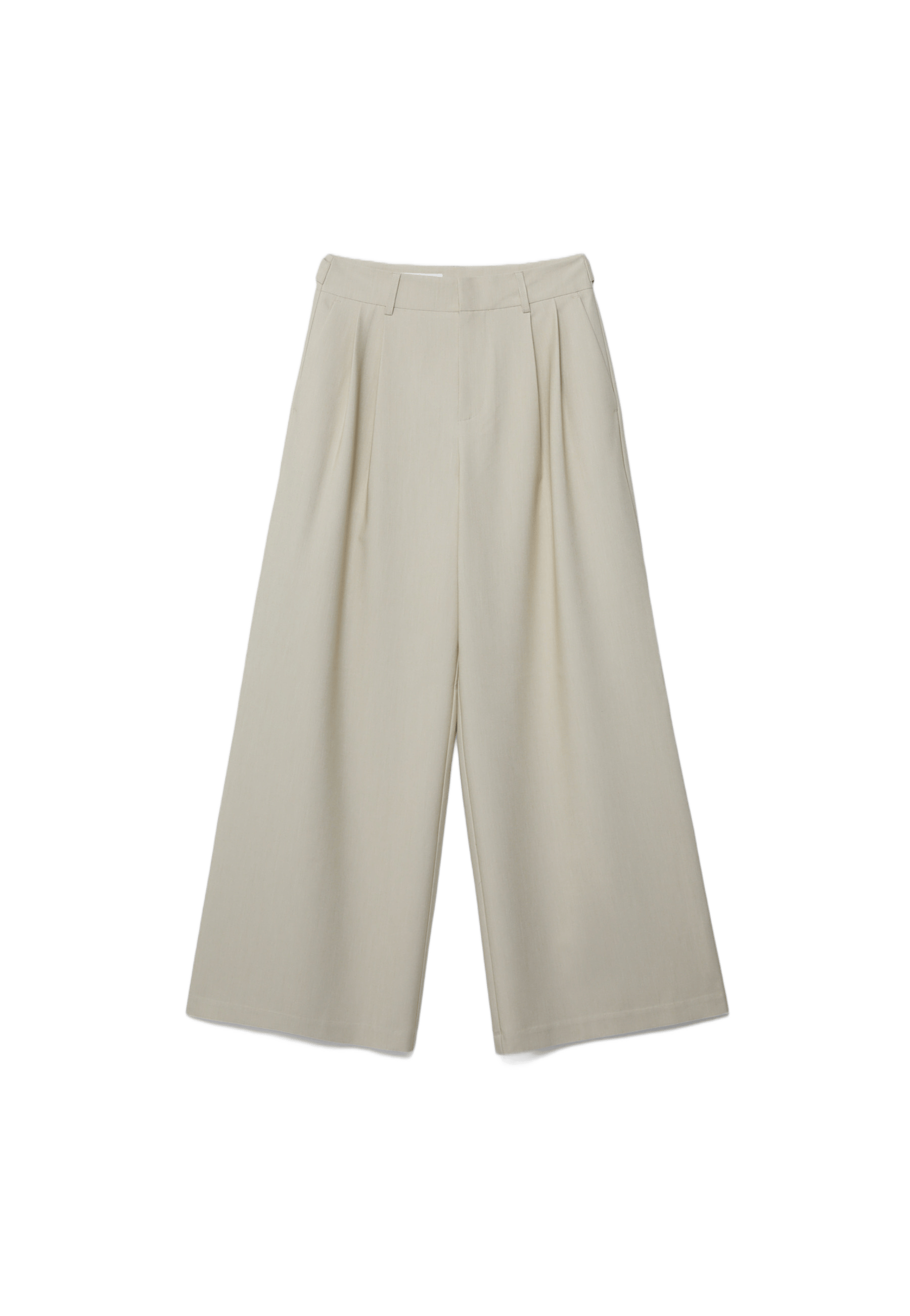 Adjustable super wide-leg trousers — Stone