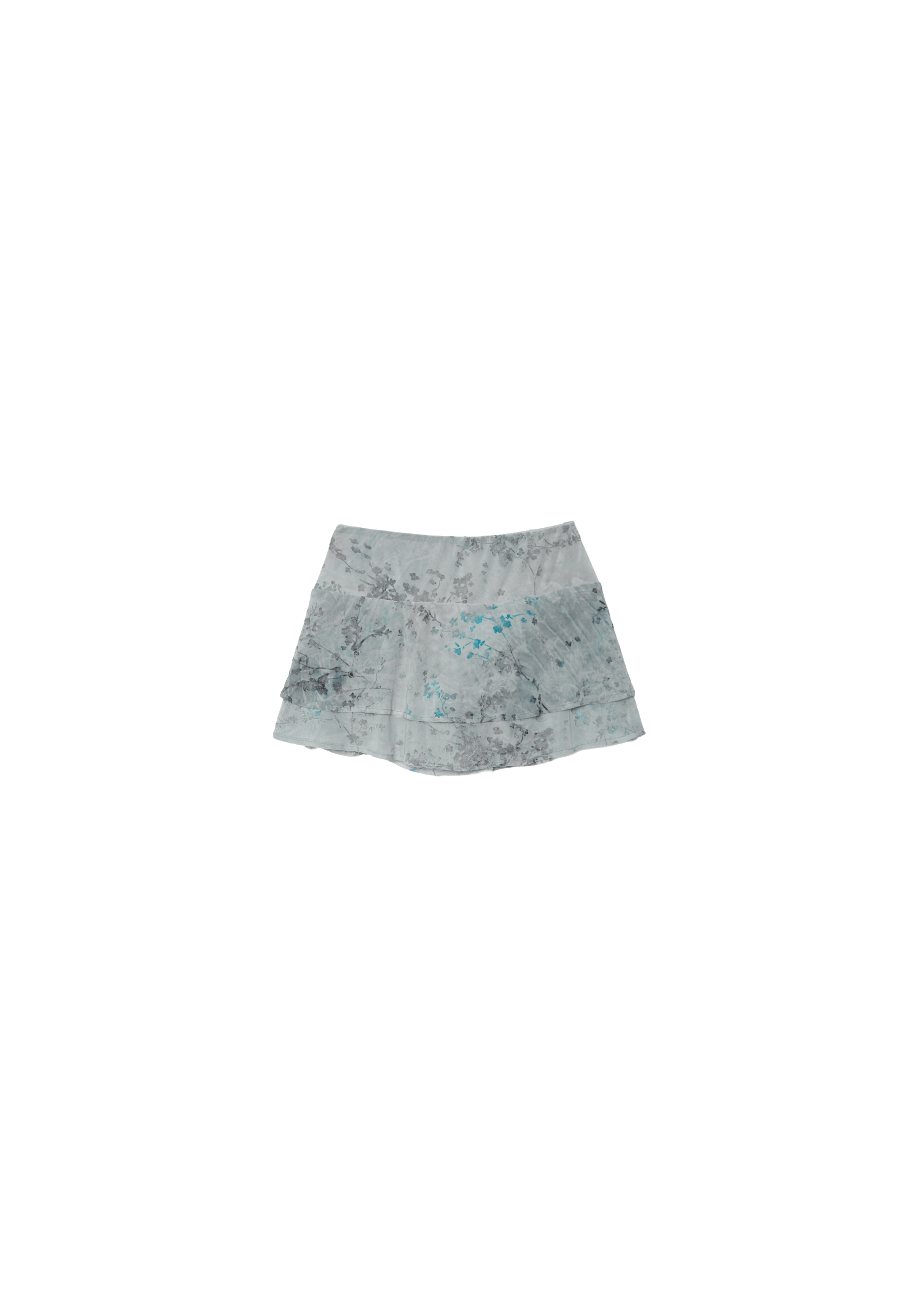 Flocked tulle skort — Grey