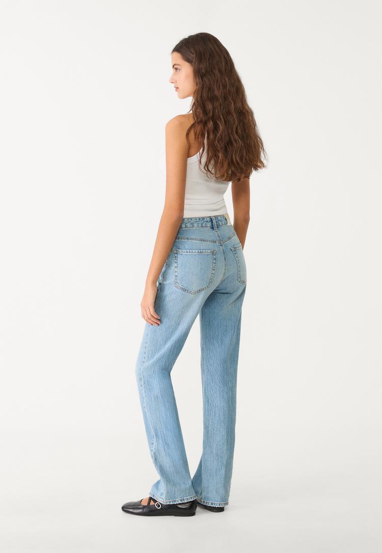 d98 jeans straight efecto vintage