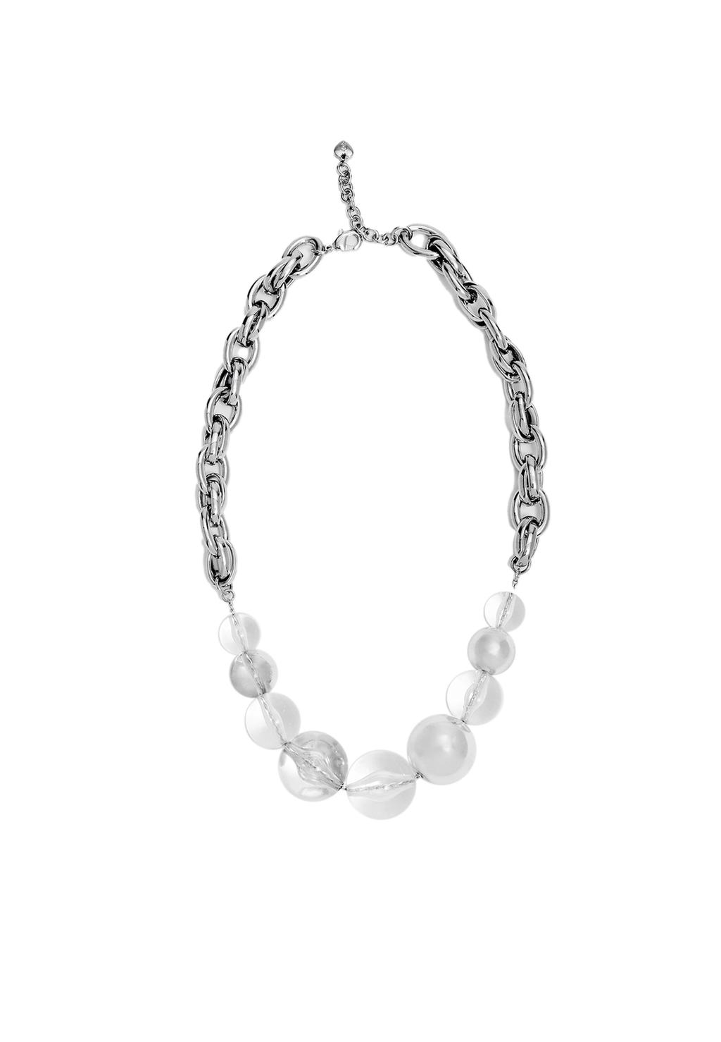 Collier sphères transparentes