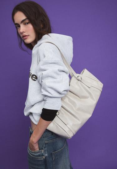 Buckle shoulder bag — Ecru 2