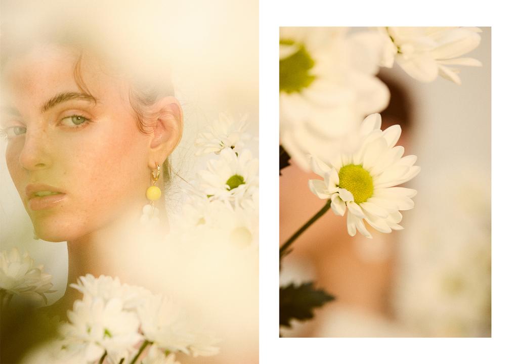 Boucles d’oreilles longues à fleurs