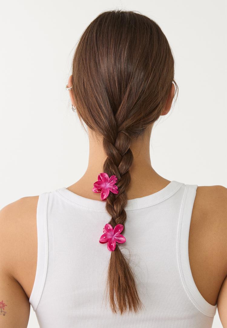 set 3 pinzas de pelo flor
