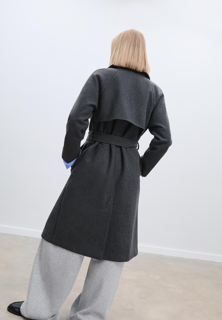 abrigo trench tacto suave