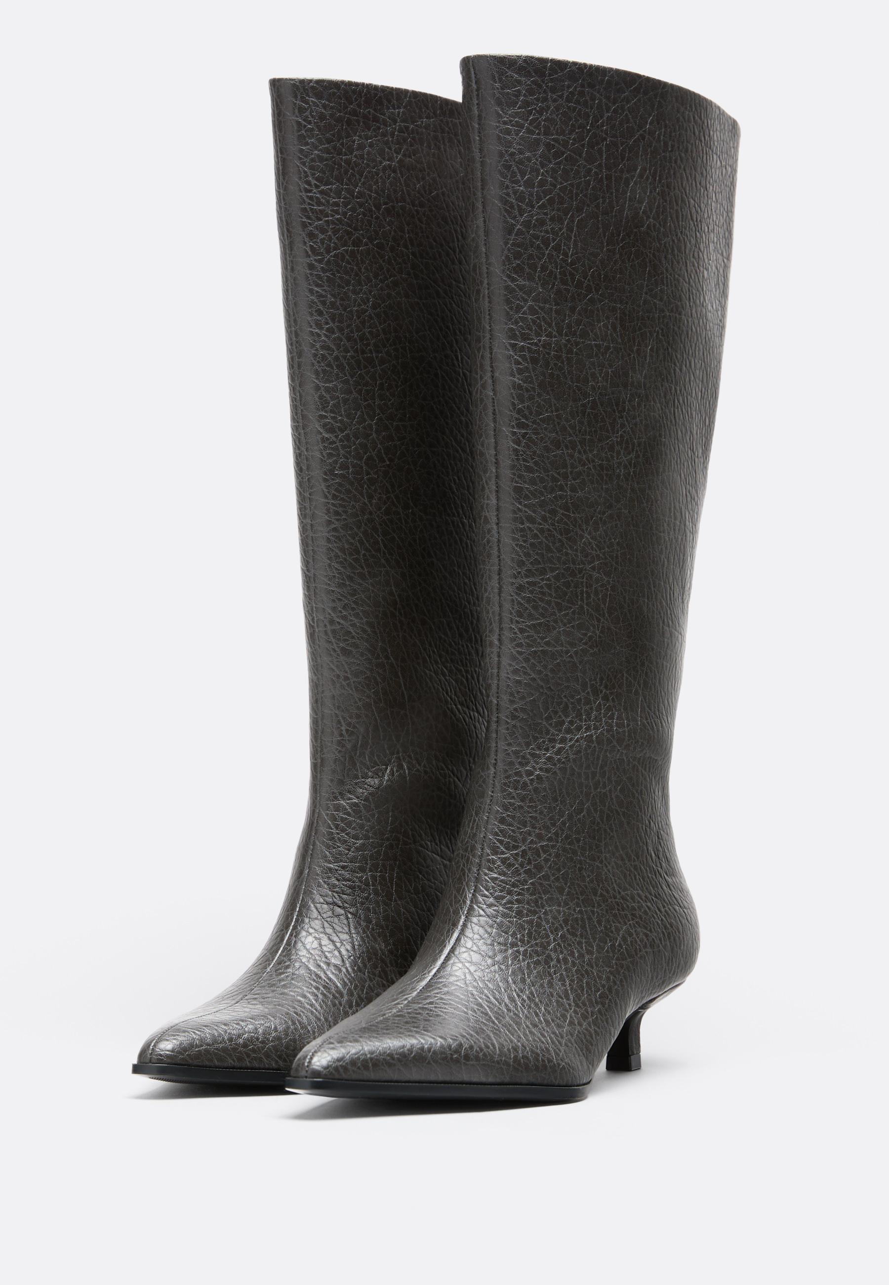 Botas tacón kitten efecto piel