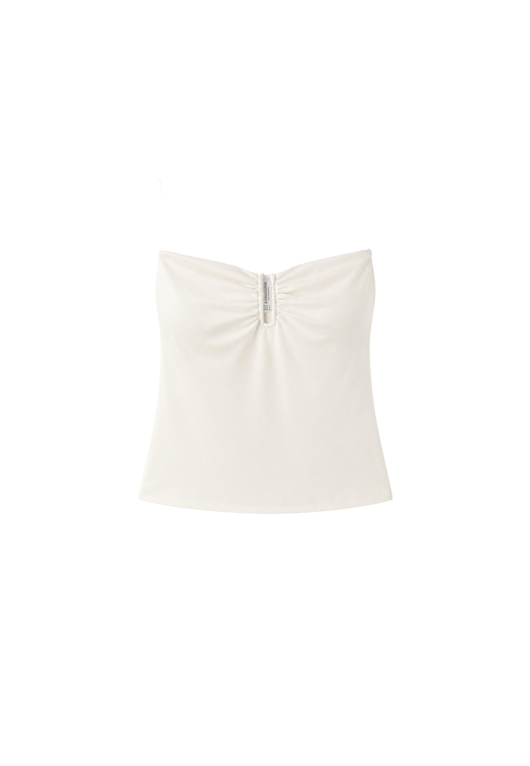 Draped cropped top