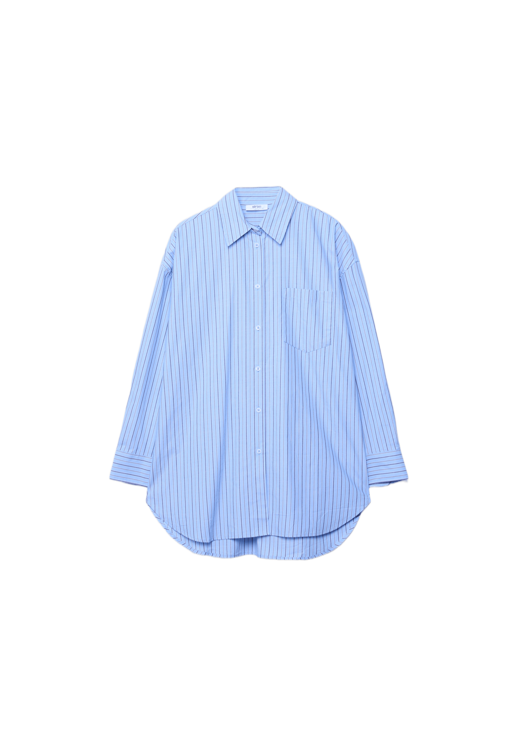 Oversize striped shirt — GREY DENIM WASH