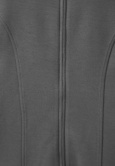 Soft-touch fitted zip-up sweatshirt — Grey 9