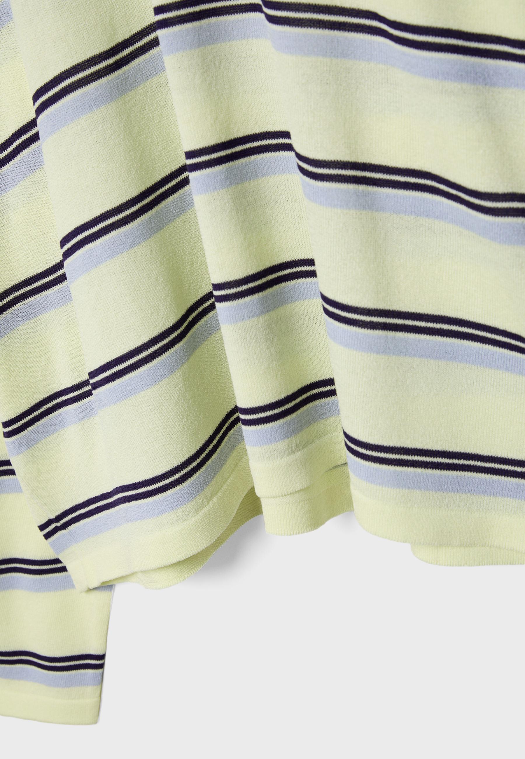 Fine knit striped jumper — Pastel yellow