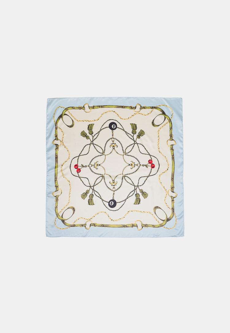 Stradivarius Eșarfă Cu Ciucuri Ecru Os