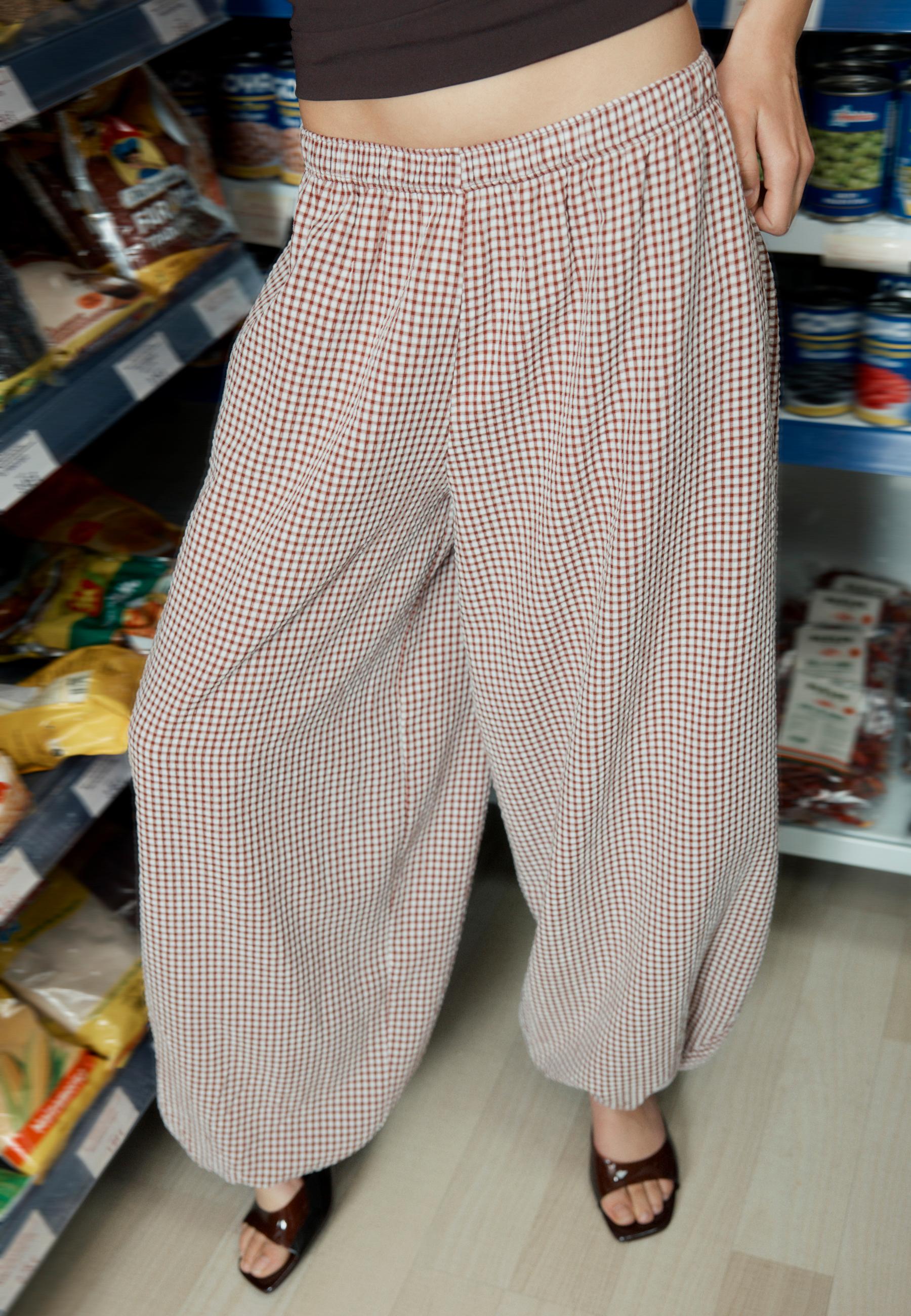 Hacimli poplin pantolon - Görsel 5