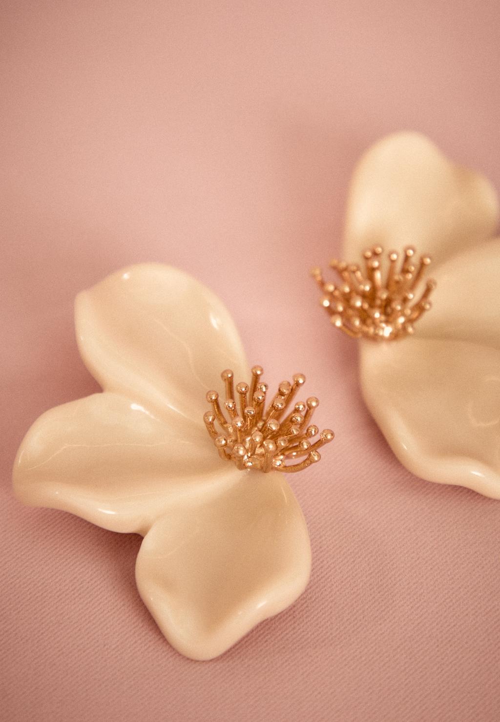 Flower petal earrings