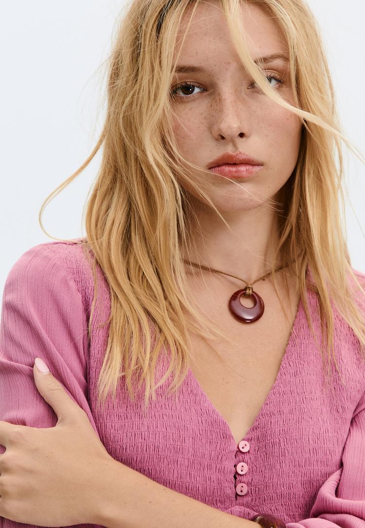 blusa fluida maniche lunghe