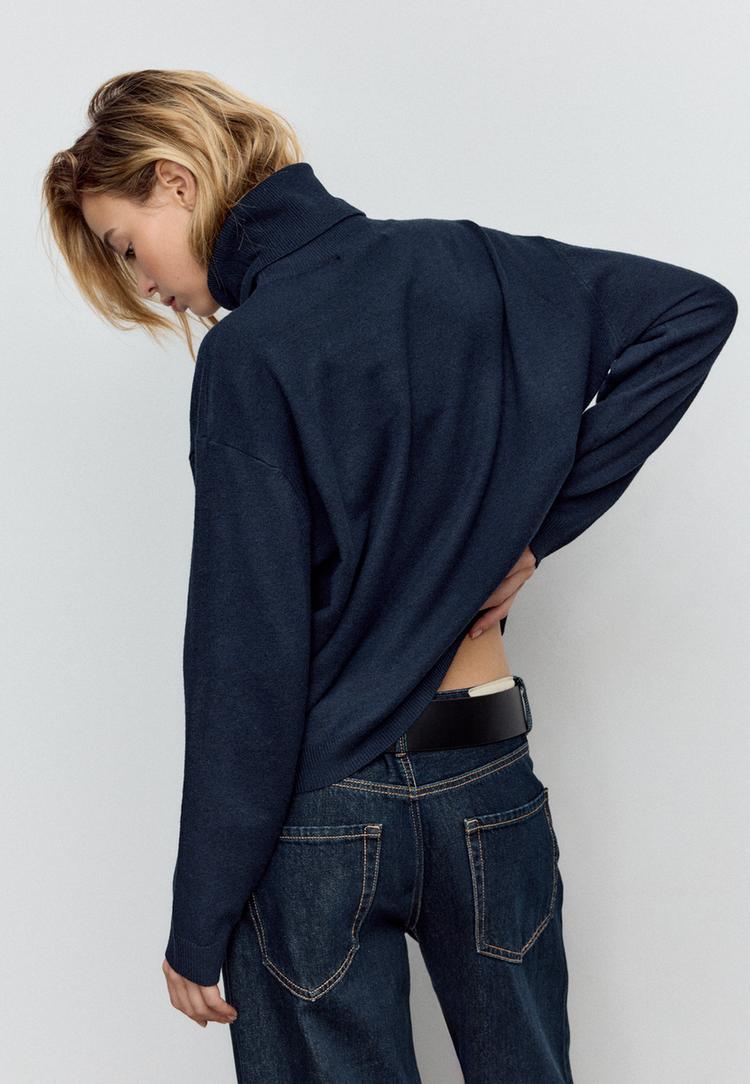 maglia a collo alto basic