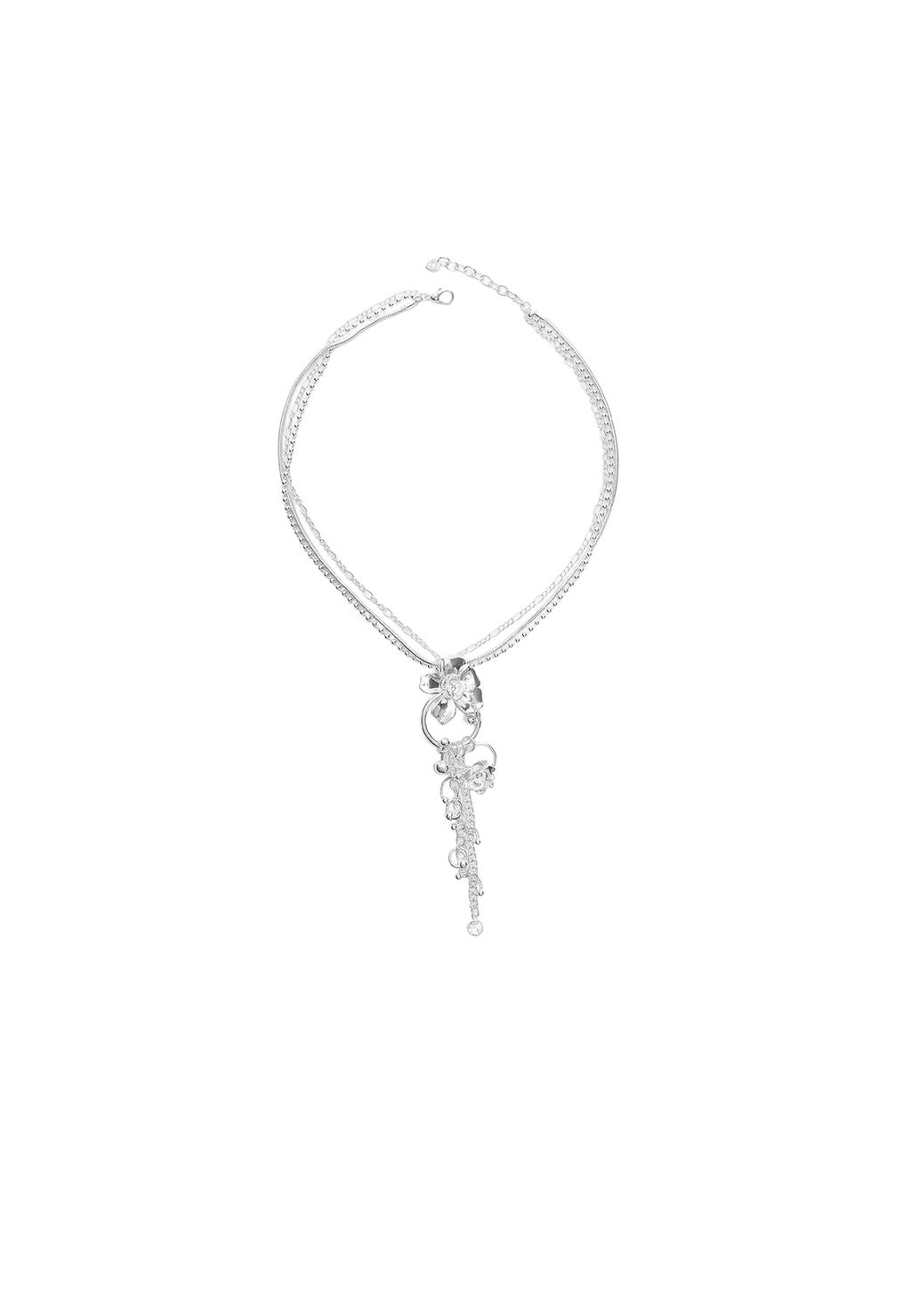 Collar flor cascada cadenas