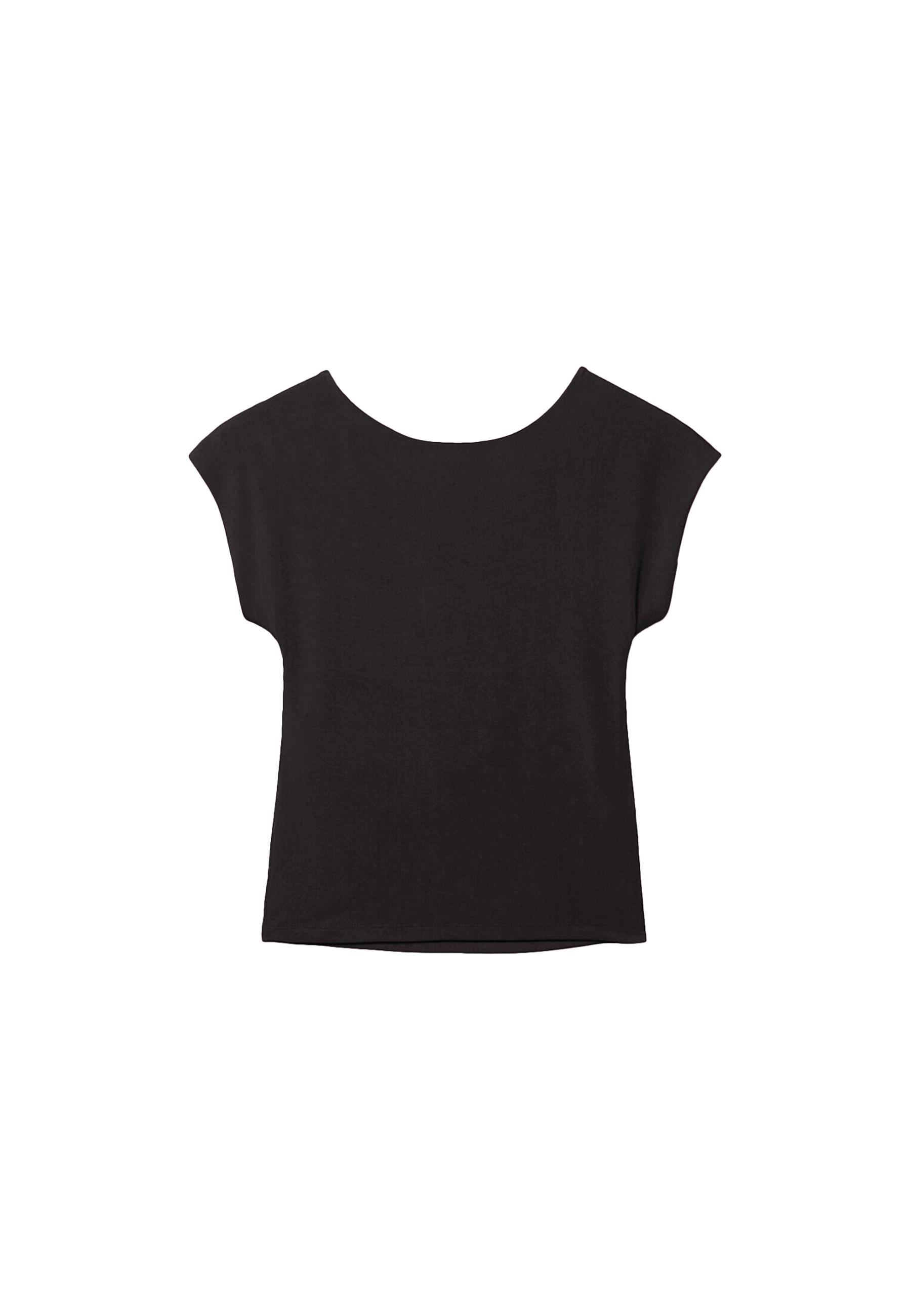 Open-back T-shirt — Black