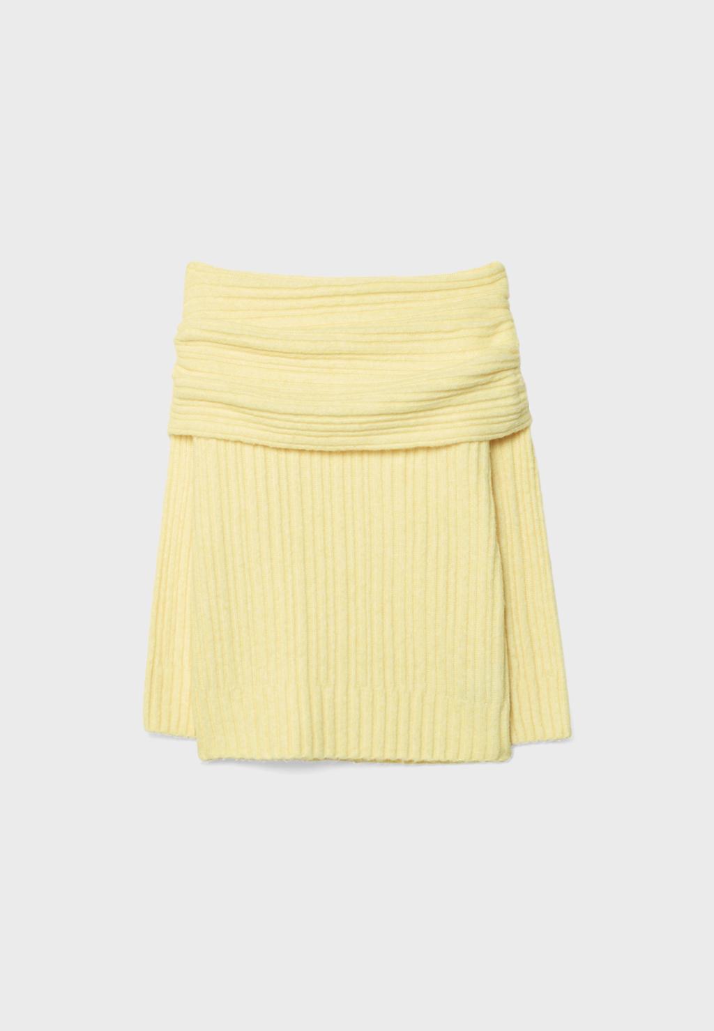 Jersey punto asimétrico hombros descubiertos