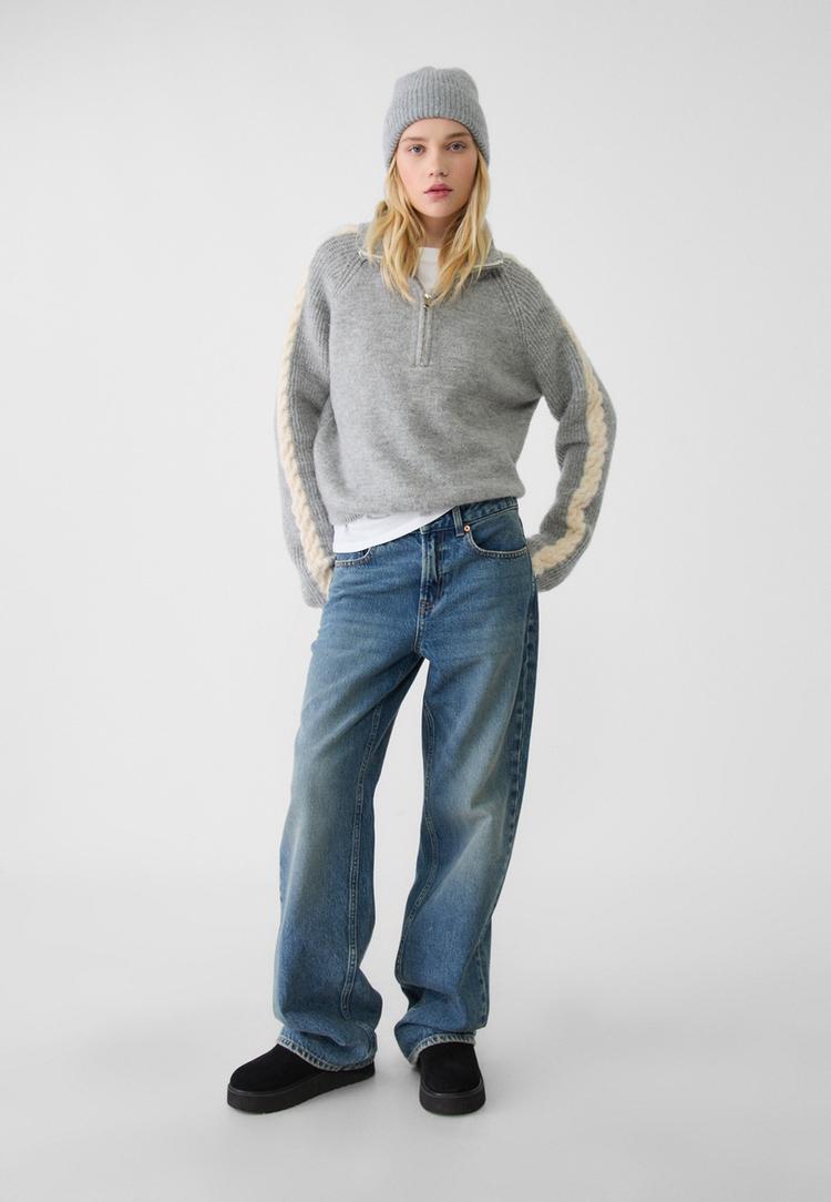 pull en maille zippe