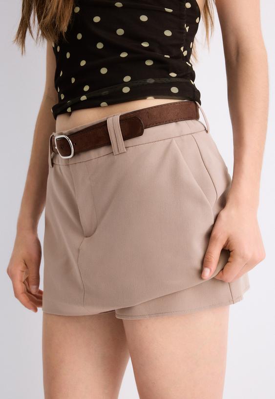 mini falda pantalon cinturon l01294686