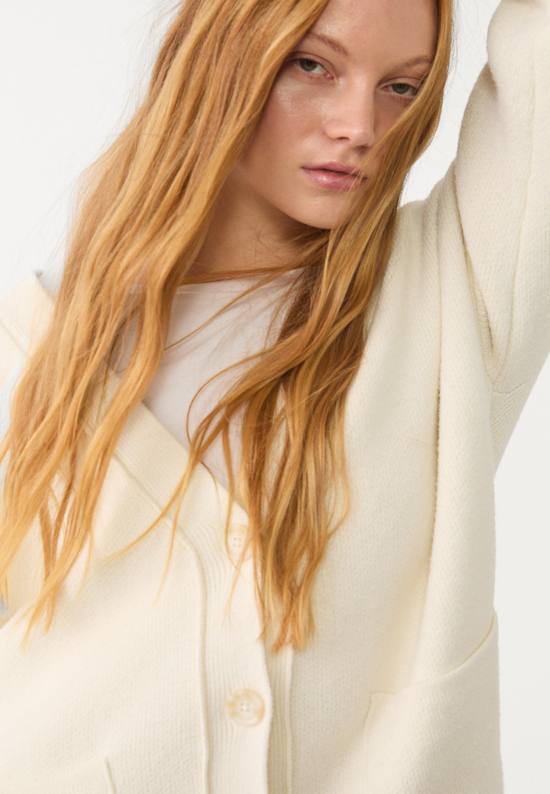 Long knit cardigan with pockets - Women's fashion