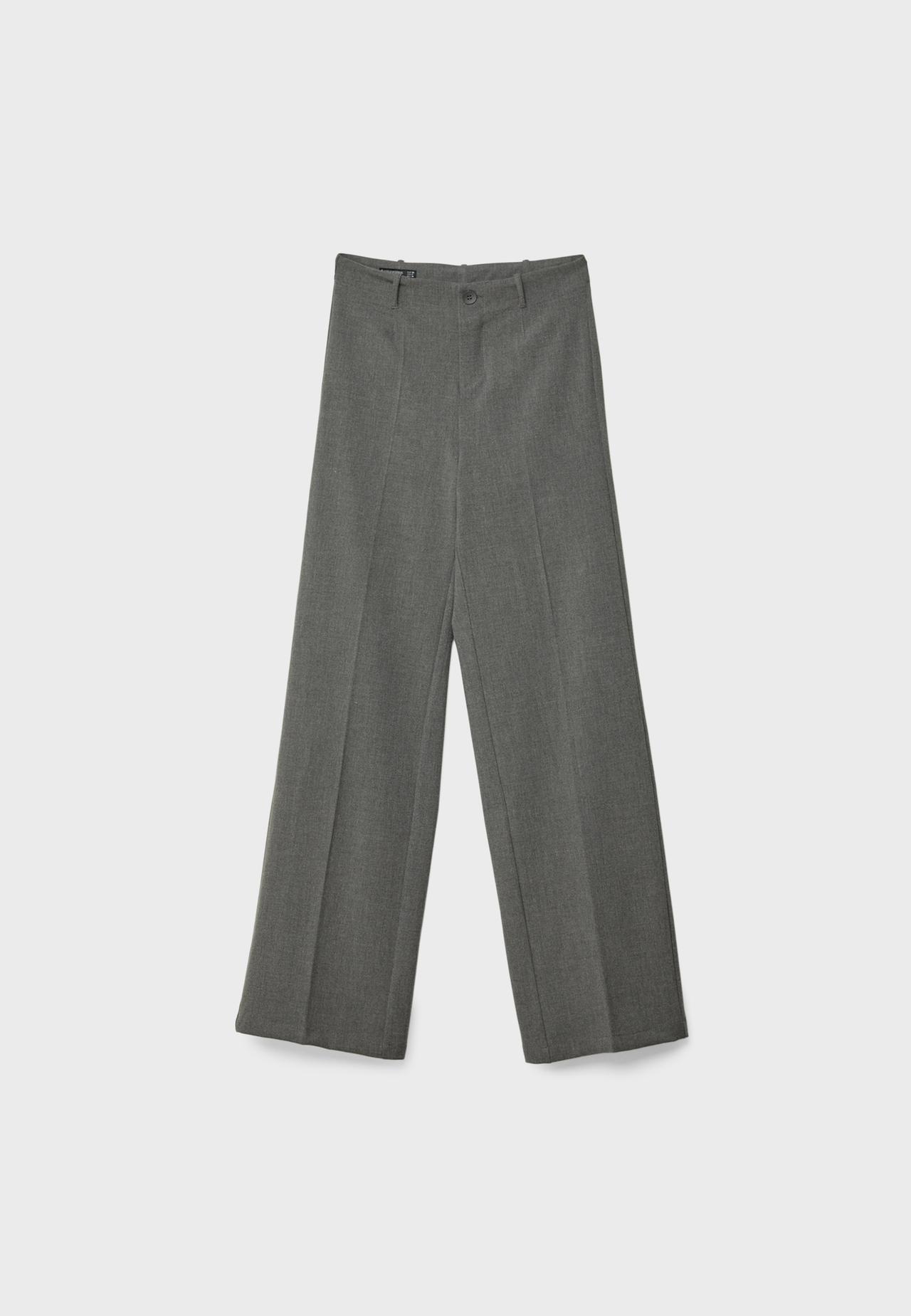 Wide-leg trousers — Dark grey
