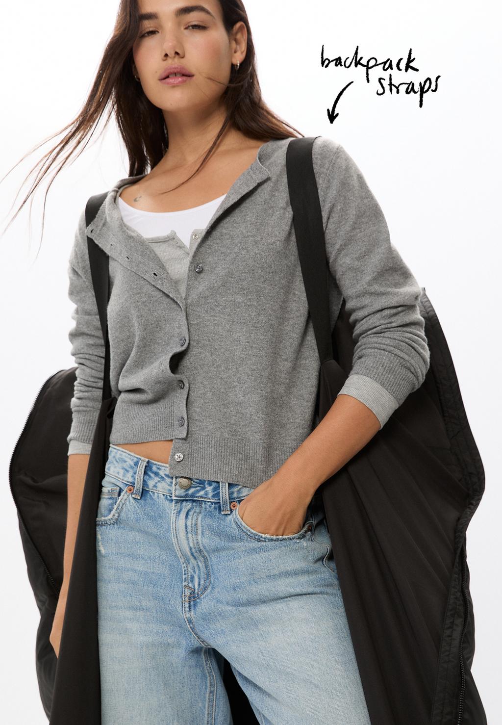 Manteau long rembourré en plumes