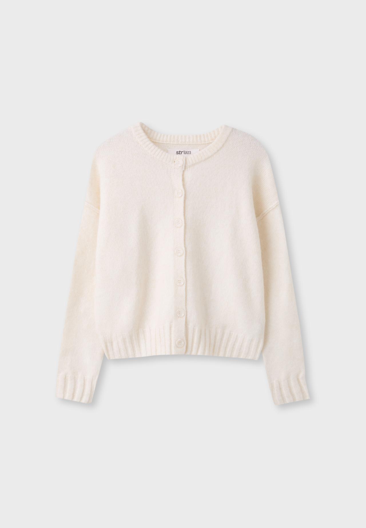 Oversize knit cardigan — Ecru