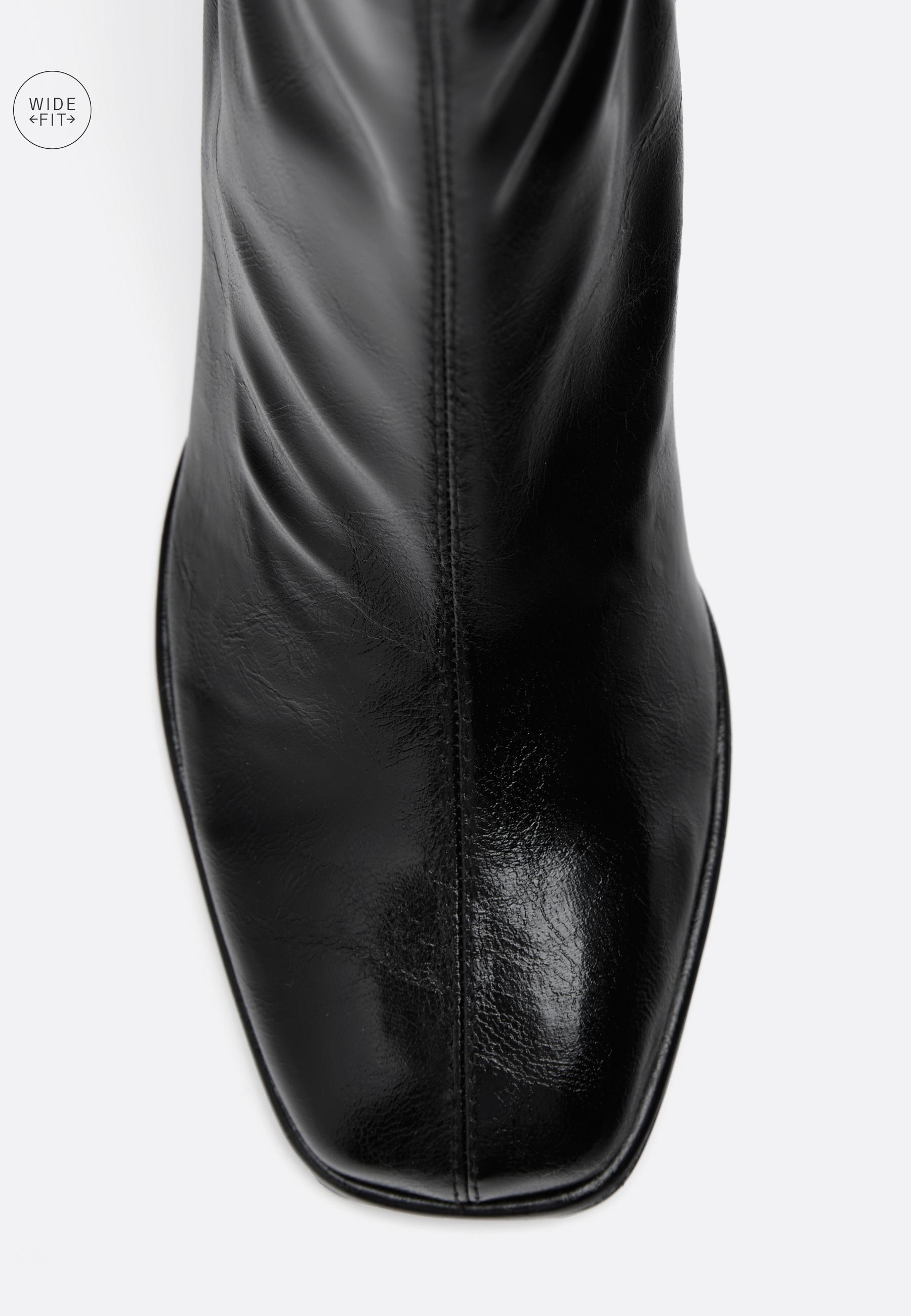 WIDE FIT. Basic mid-heel ankle boots — BLACK 