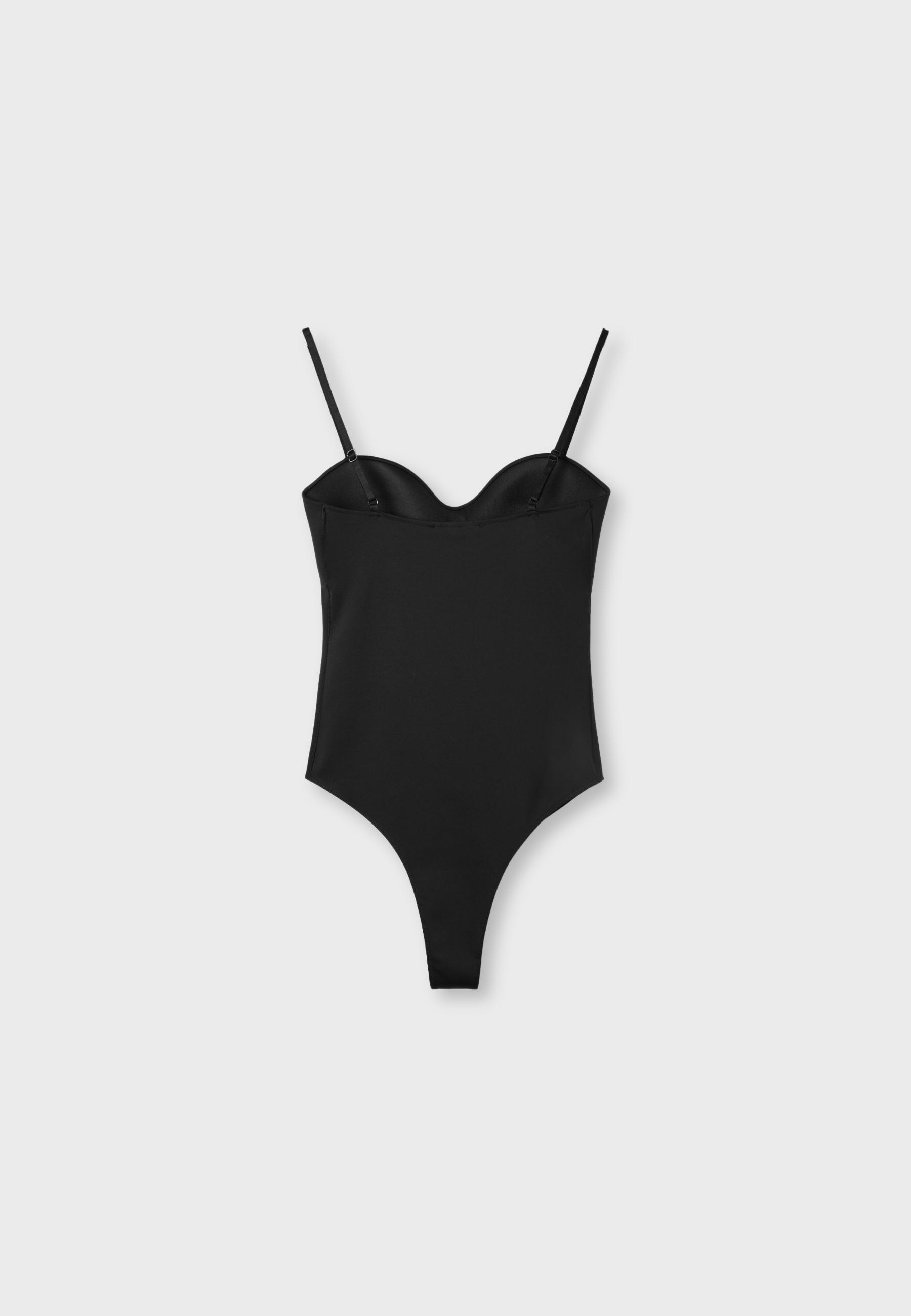 Padded cup bodysuit — Black