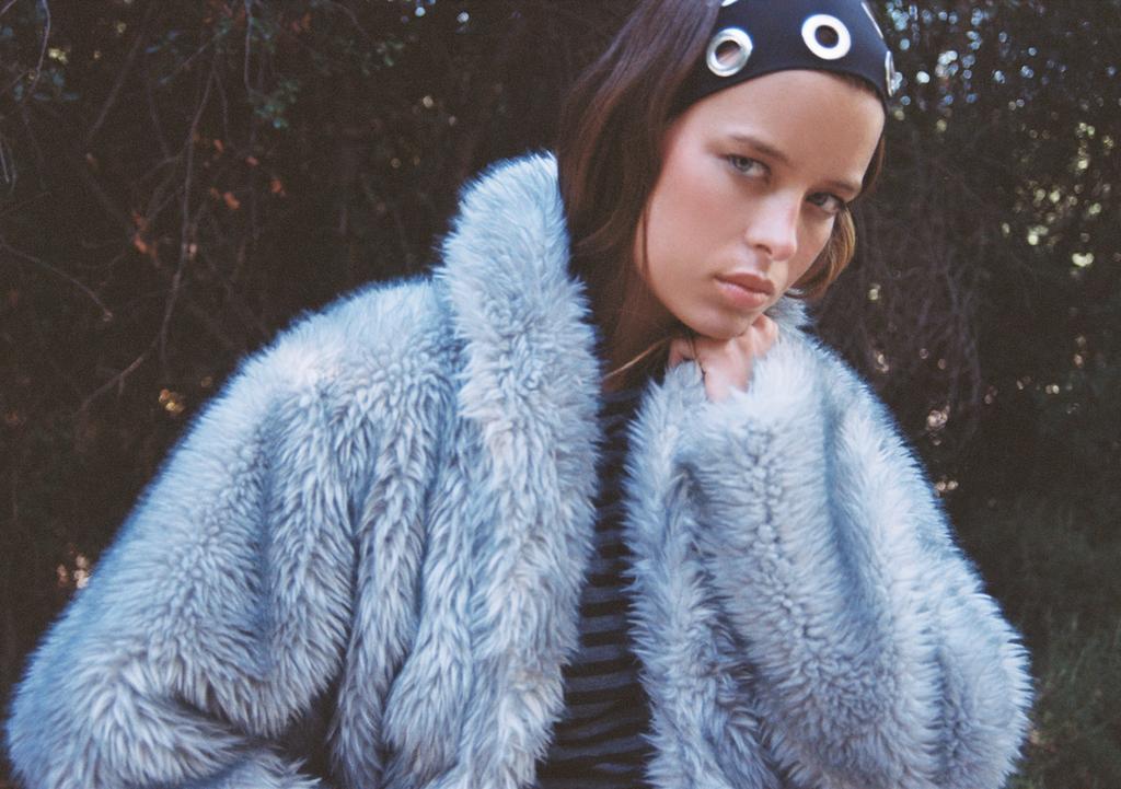 Faux fur jacket