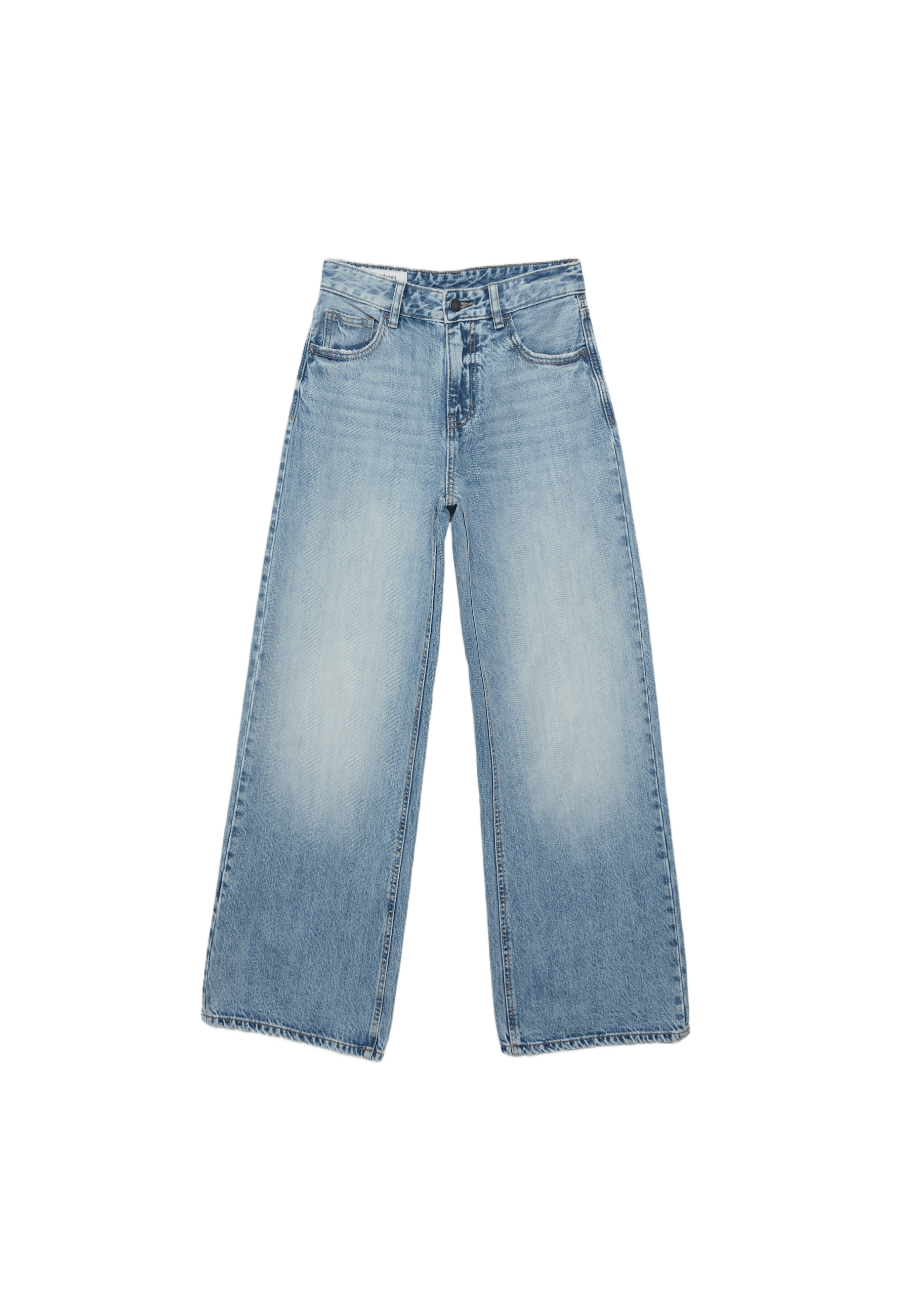 Wide-leg jeans — MEDIUM LIGHT BLUE DENIM