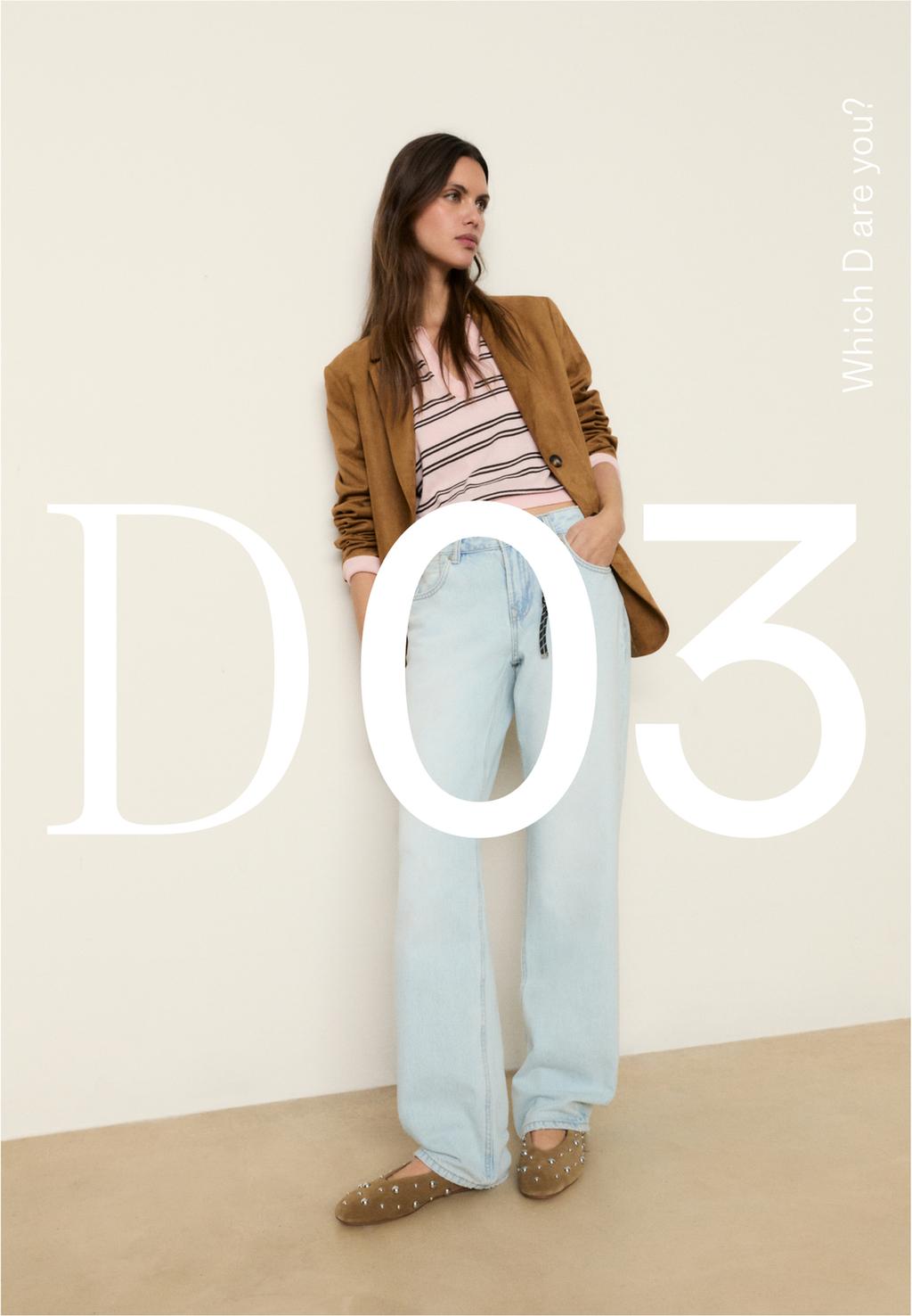 D03 Straight-leg low-rise jeans